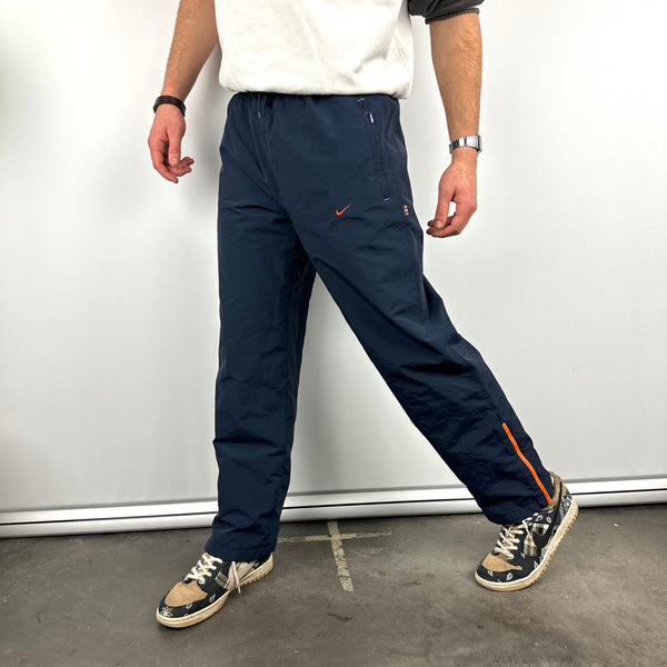 Nike Navy Embroidered Swoosh Track Pants (M)