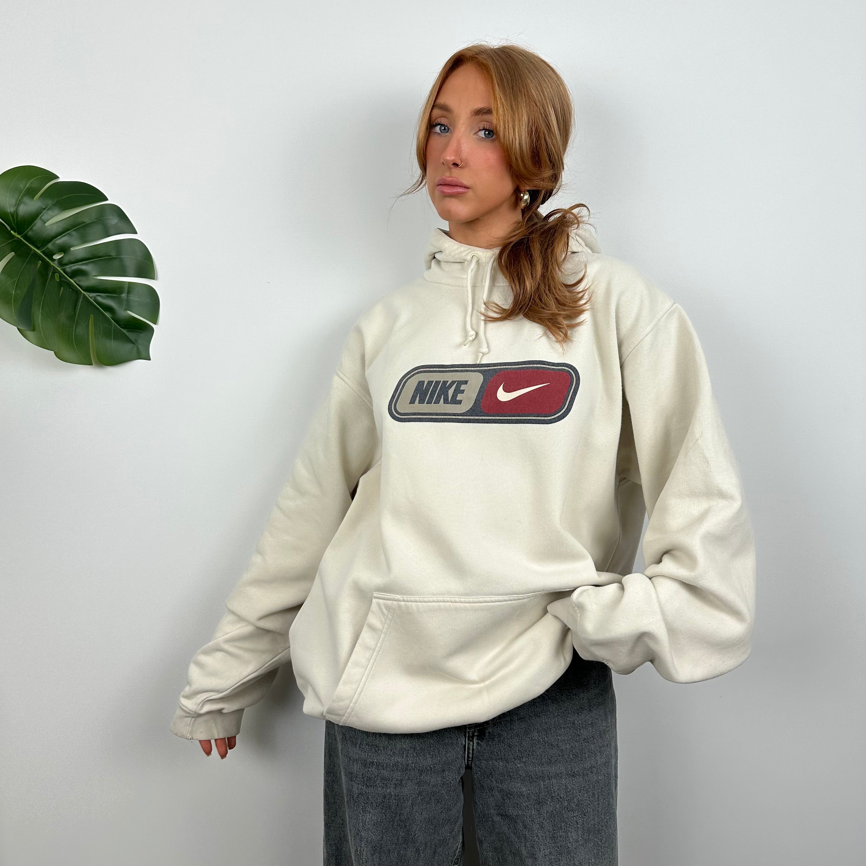 Nike Cream Spell Out Hoodie (L)