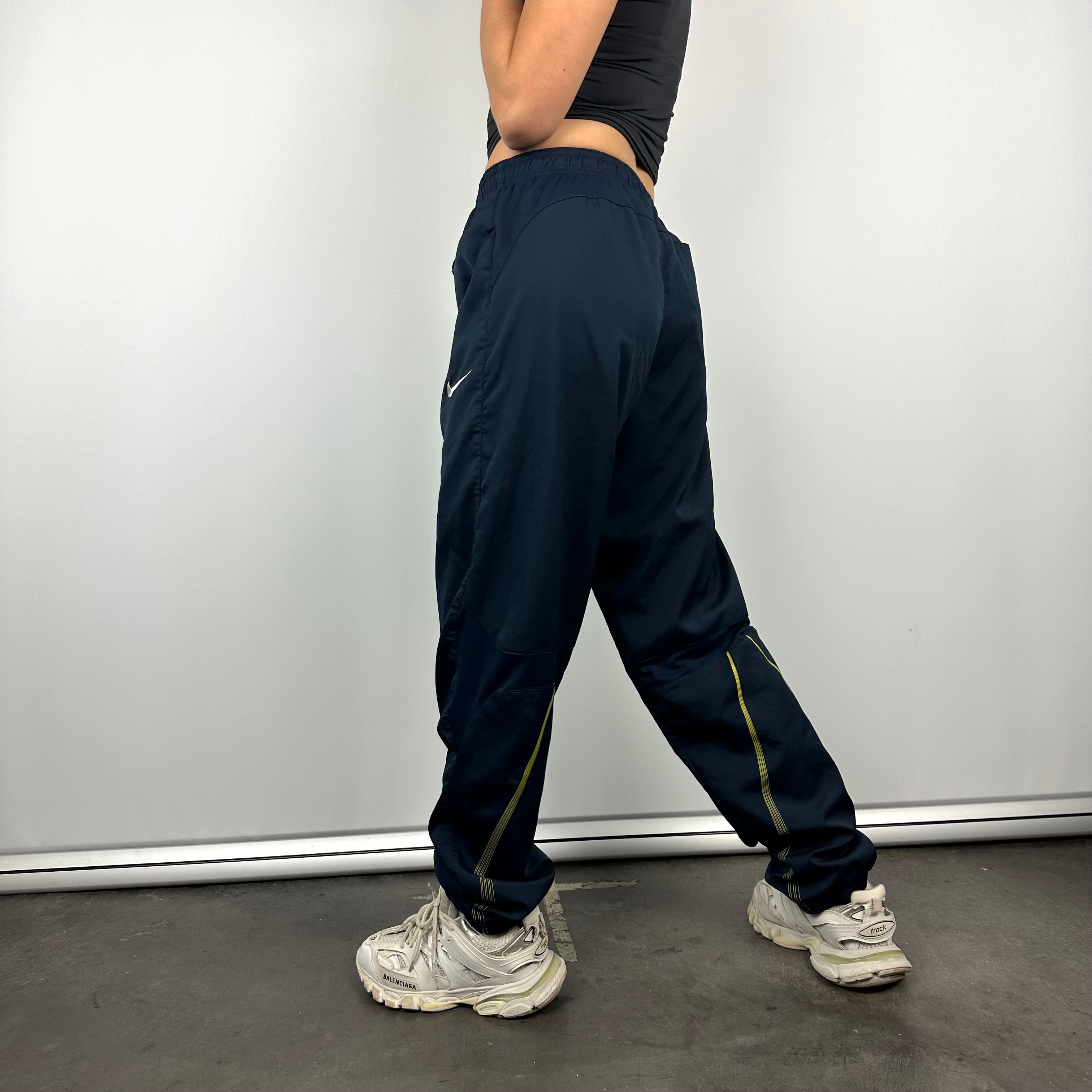 Nike Navy Embroidered Swoosh Track Pants (M)