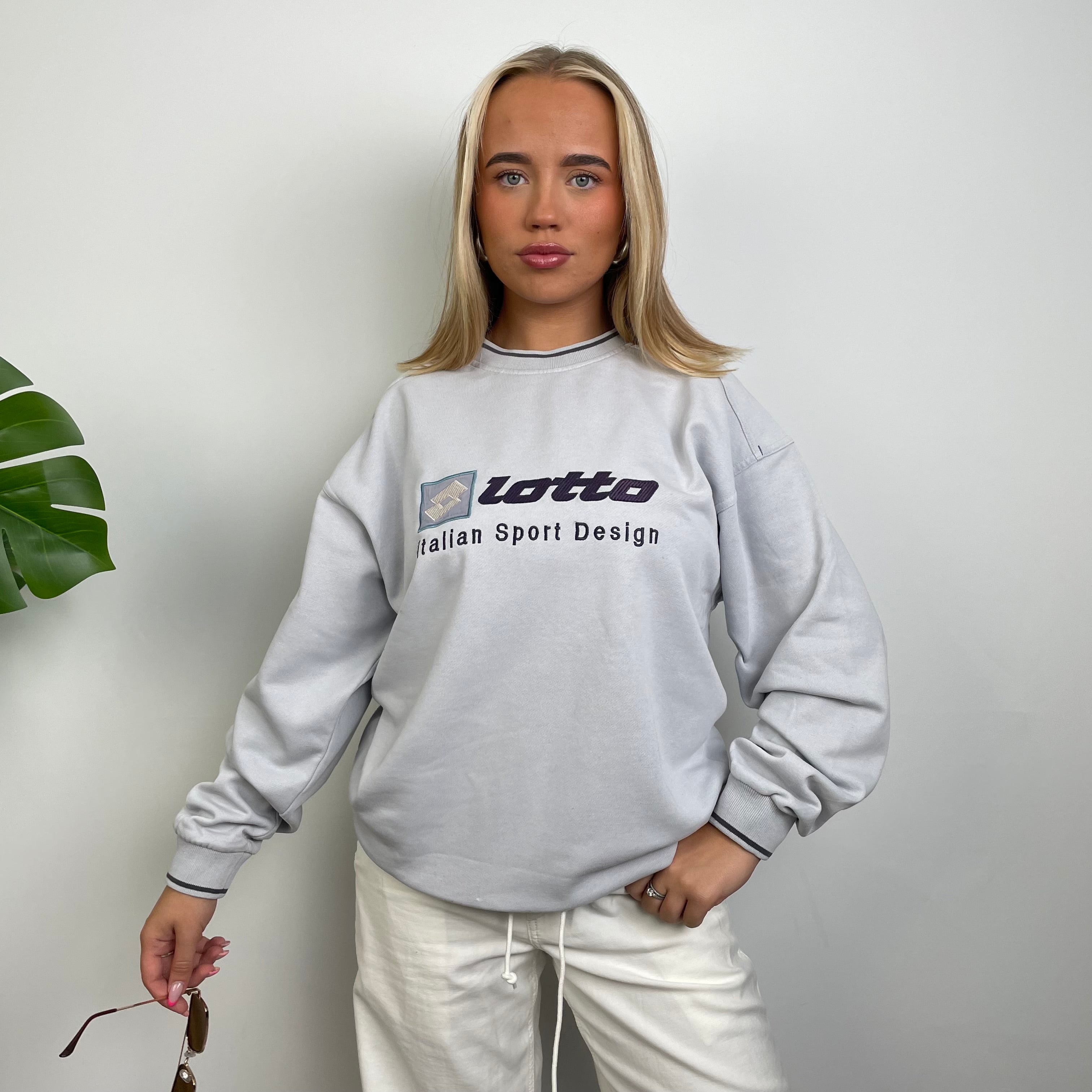 Lotto Lilac Embroidered Spell Out Sweatshirt (M)