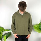 Polo Ralph Lauren Forest Green Embroidered Logo Quarter Zip