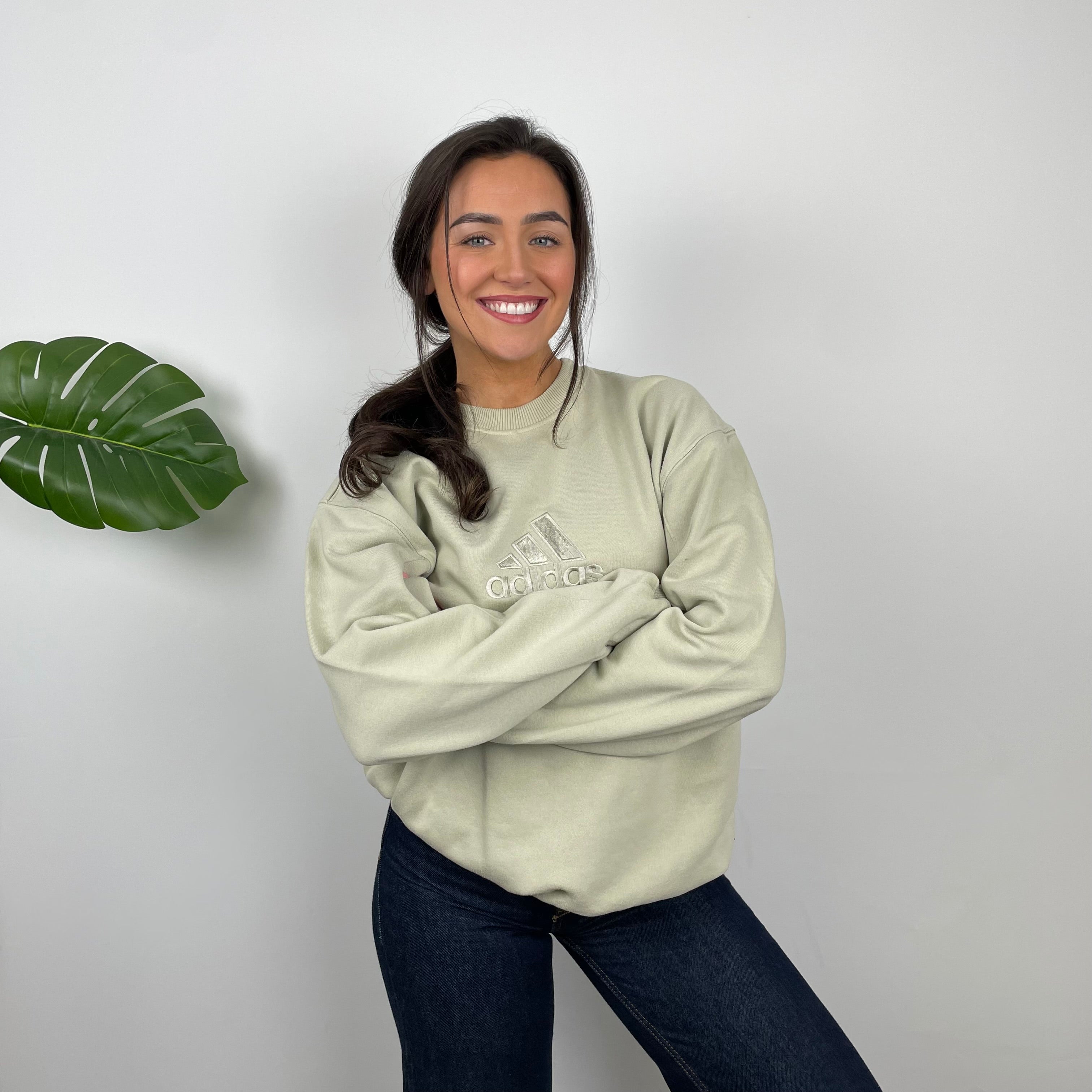 Adidas Sage Embroidered Spell Out Sweatshirt (XXL)