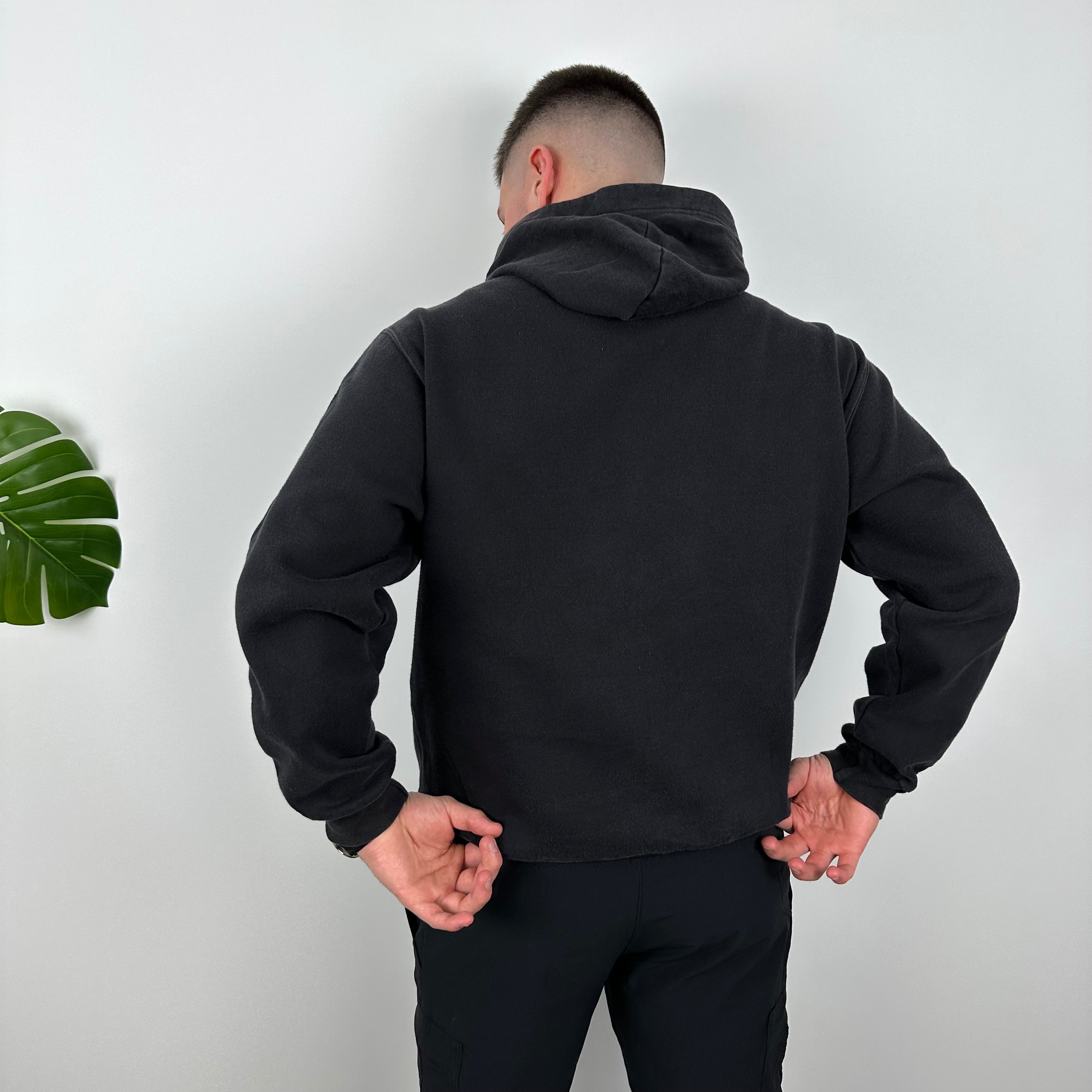 Nike Black Embroidered Centre Swoosh Hoodie (L)