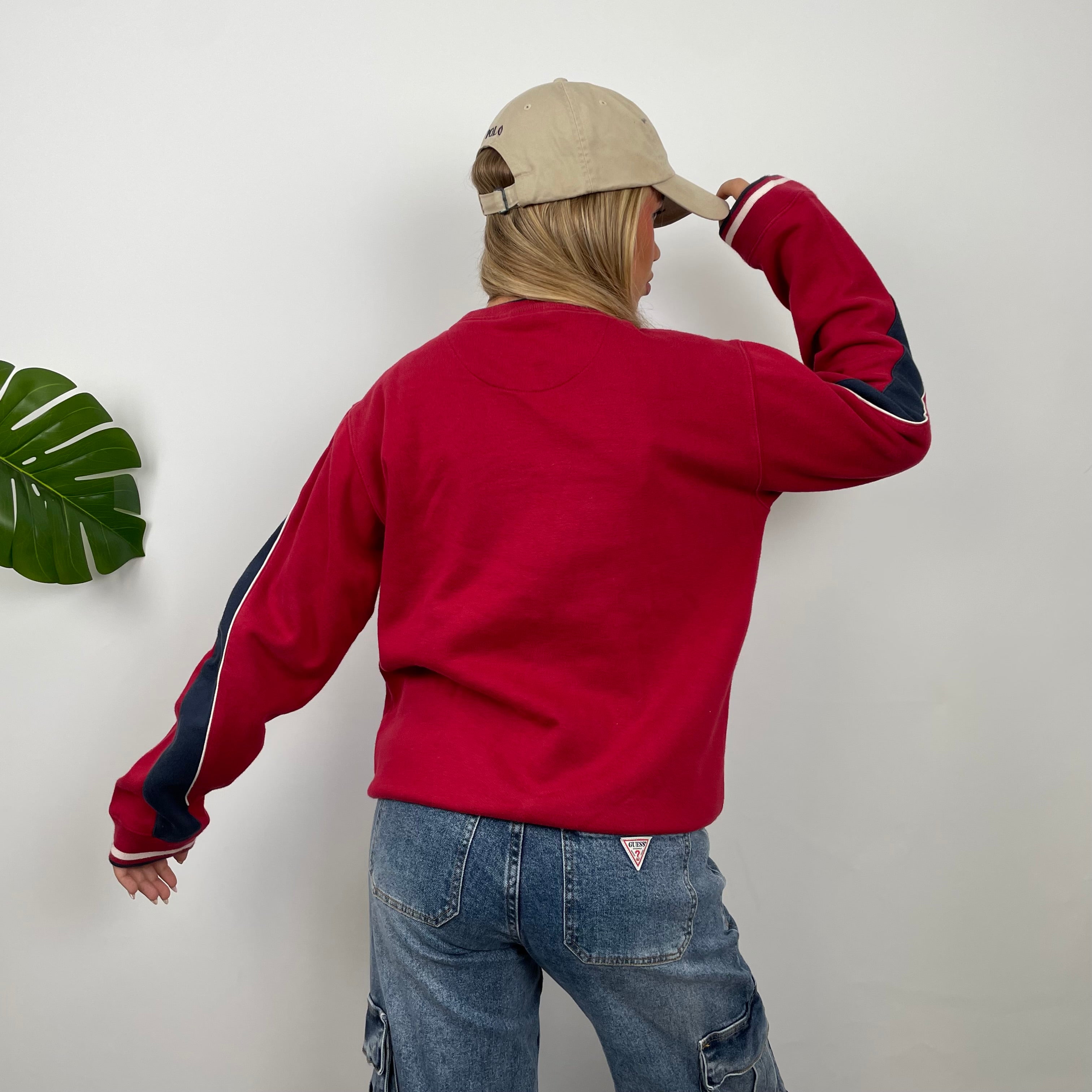 Nike Red Embroidered Spell Out Sweatshirt (S)