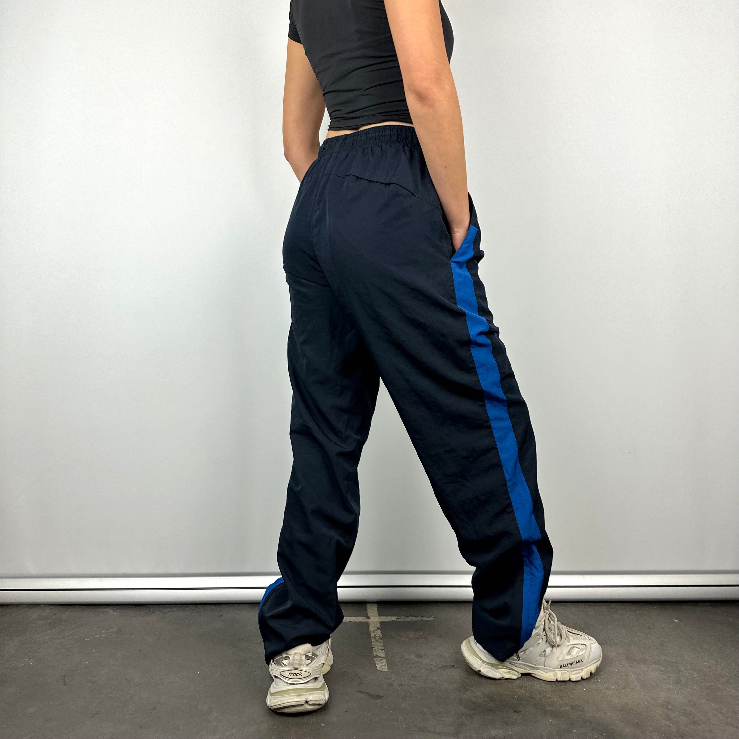 Nike Navy Embroidered Swoosh Track Pants (M)