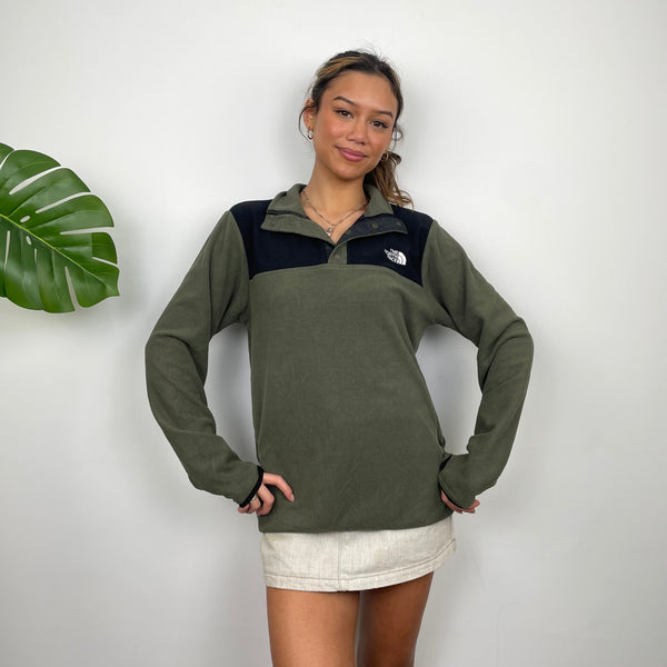 North Face Khaki Denali Teddy Bear Fleece Buttom Up Jacket (M)