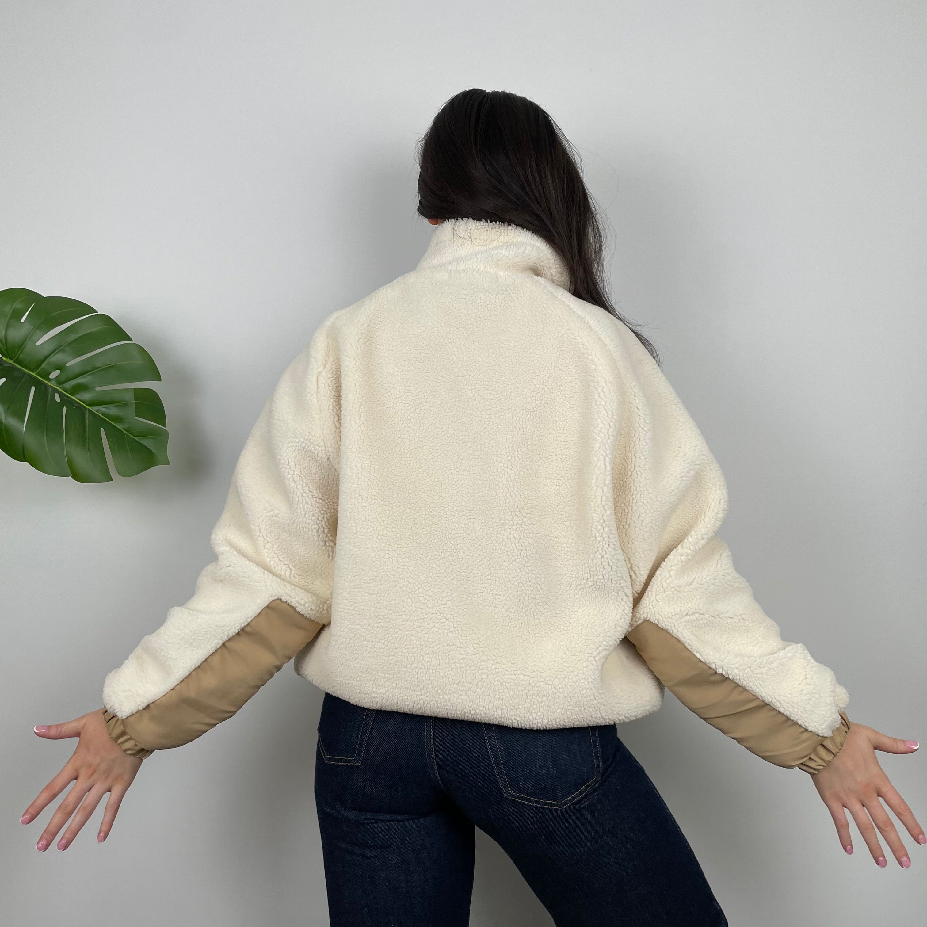 Carhartt Cream Teddy Bear Sherpa Fleece Zip Up Jacket (M)