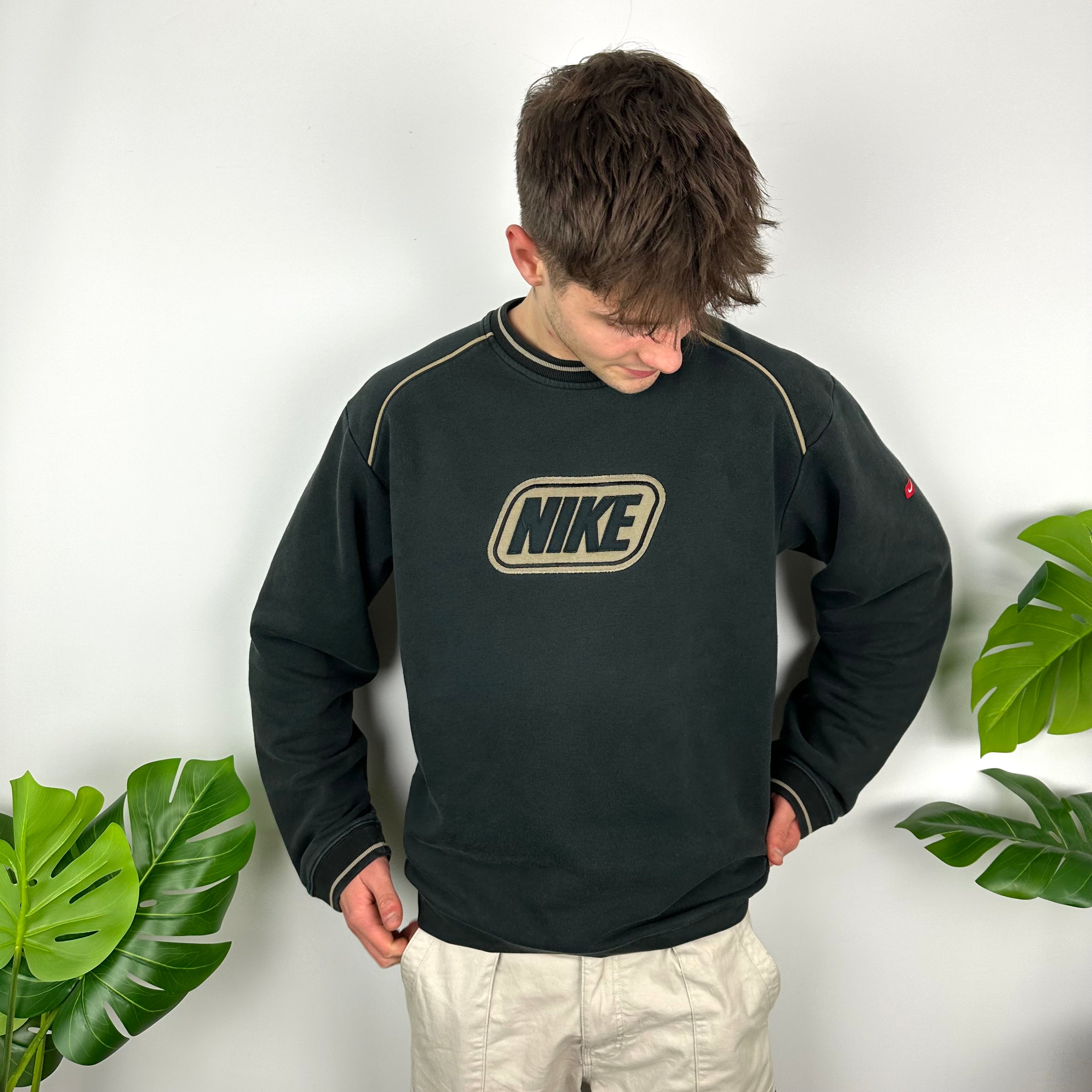 Nike Black Embroidered Spell Out Sweatshirt (L)