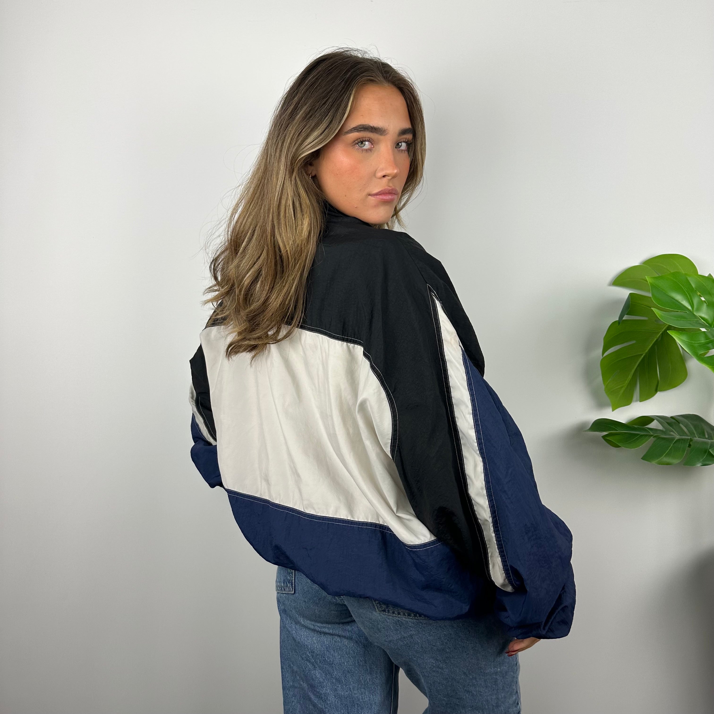 Nike Colour Block Embroidered Swoosh Windbreaker Jacket (XL)