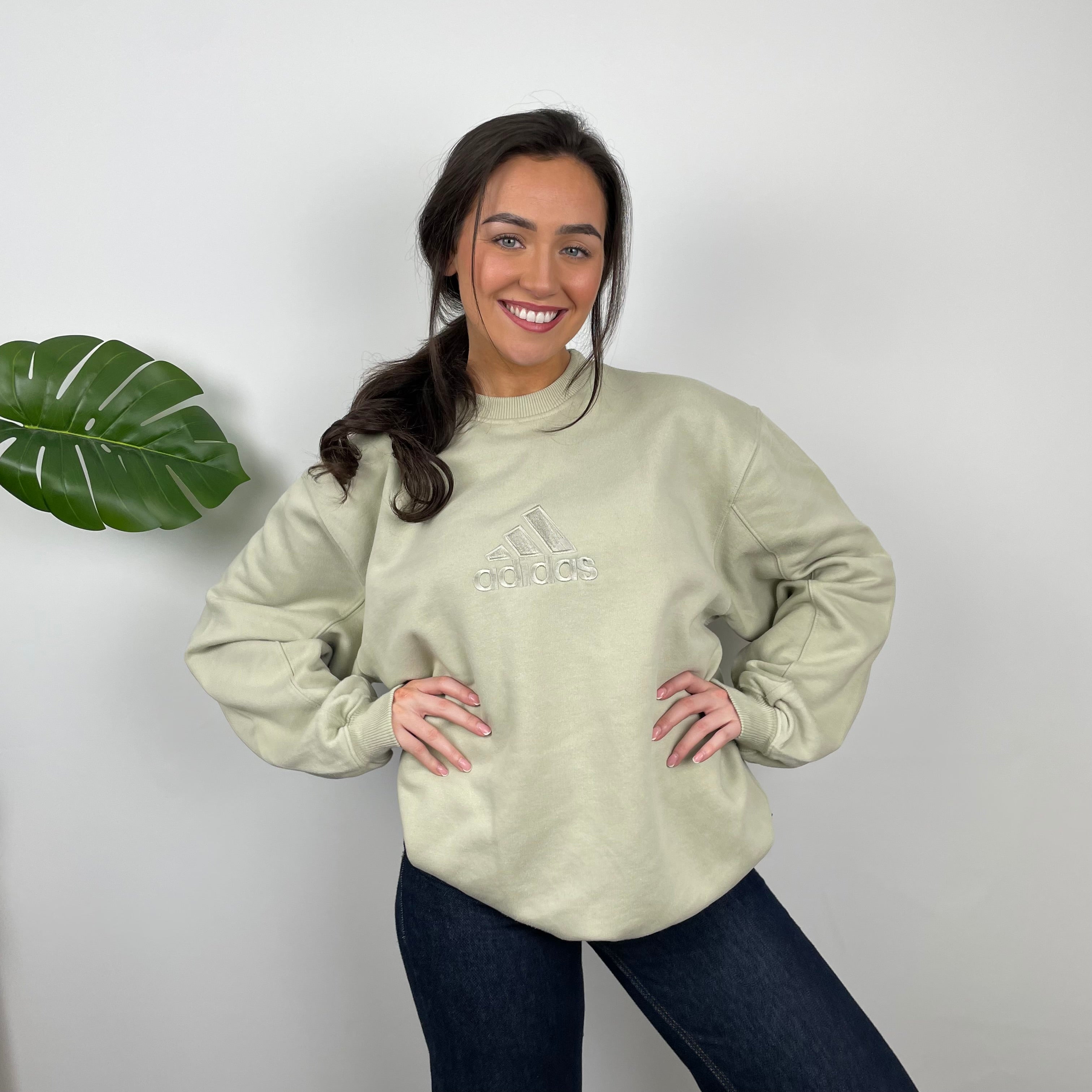 Adidas Sage Embroidered Spell Out Sweatshirt (XXL)