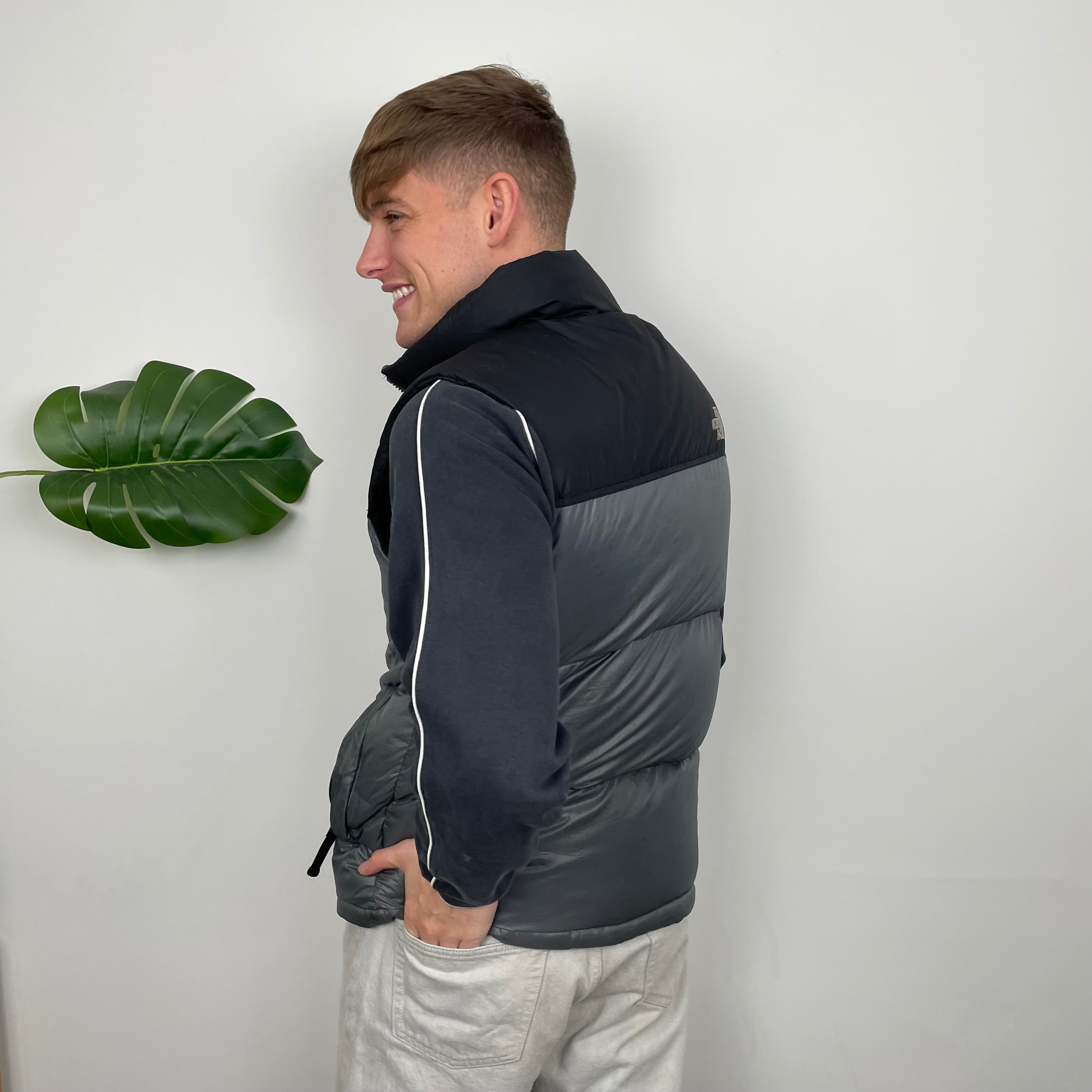 The North Face Grey Nuptse 700 Puffer Gilet (M)