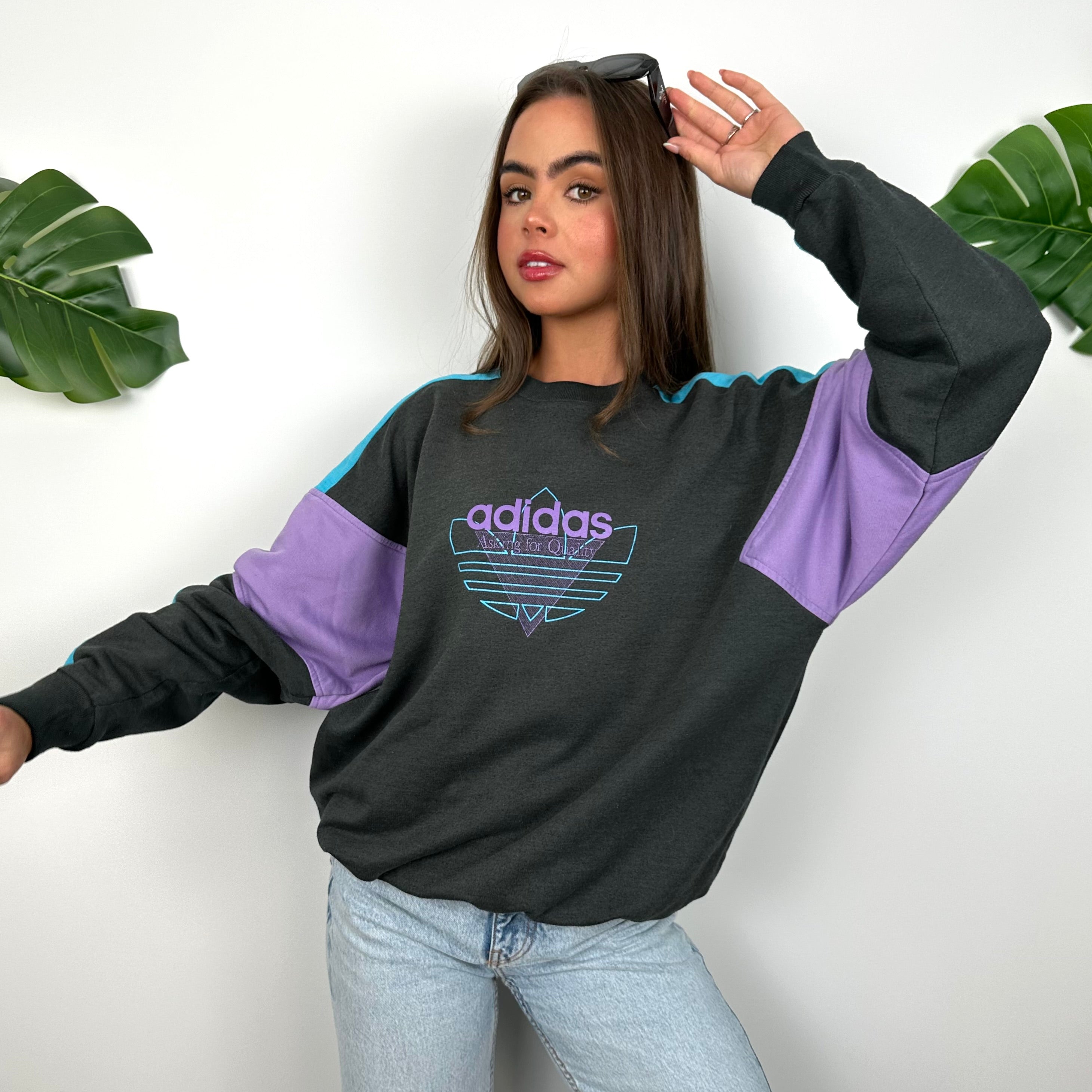 Adidas Black Spell Out Sweatshirt (M)