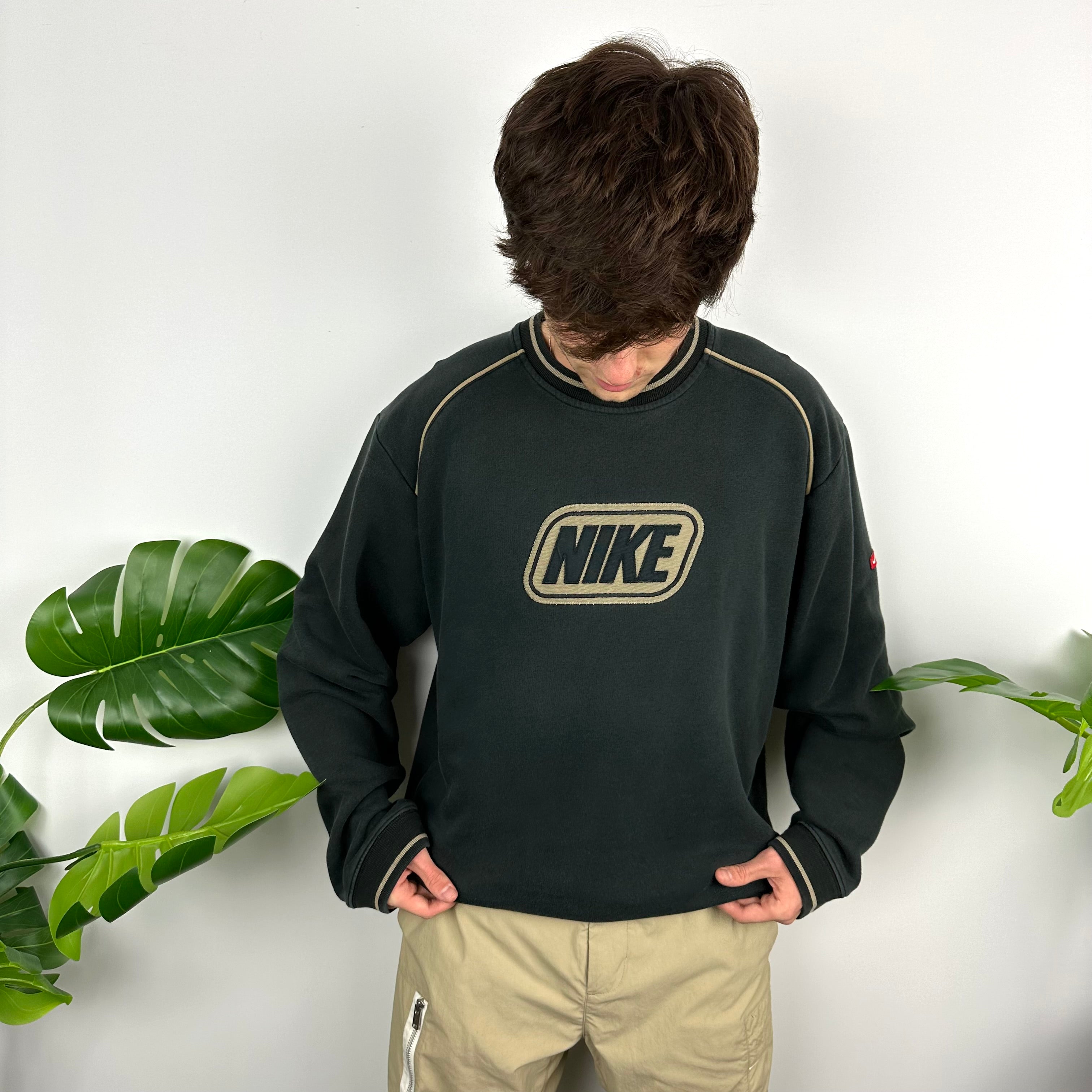 Nike Black Embroidered Spell Out Sweatshirt (L)