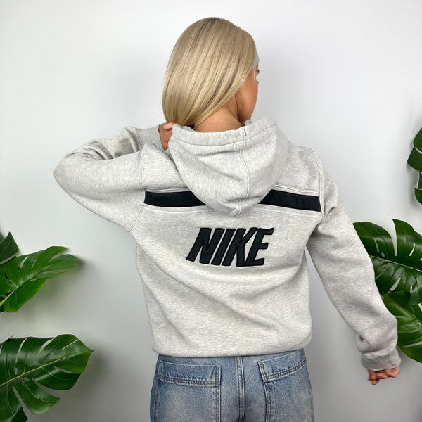 Nike Grey Embroidered Spell Out Hoodie (S)