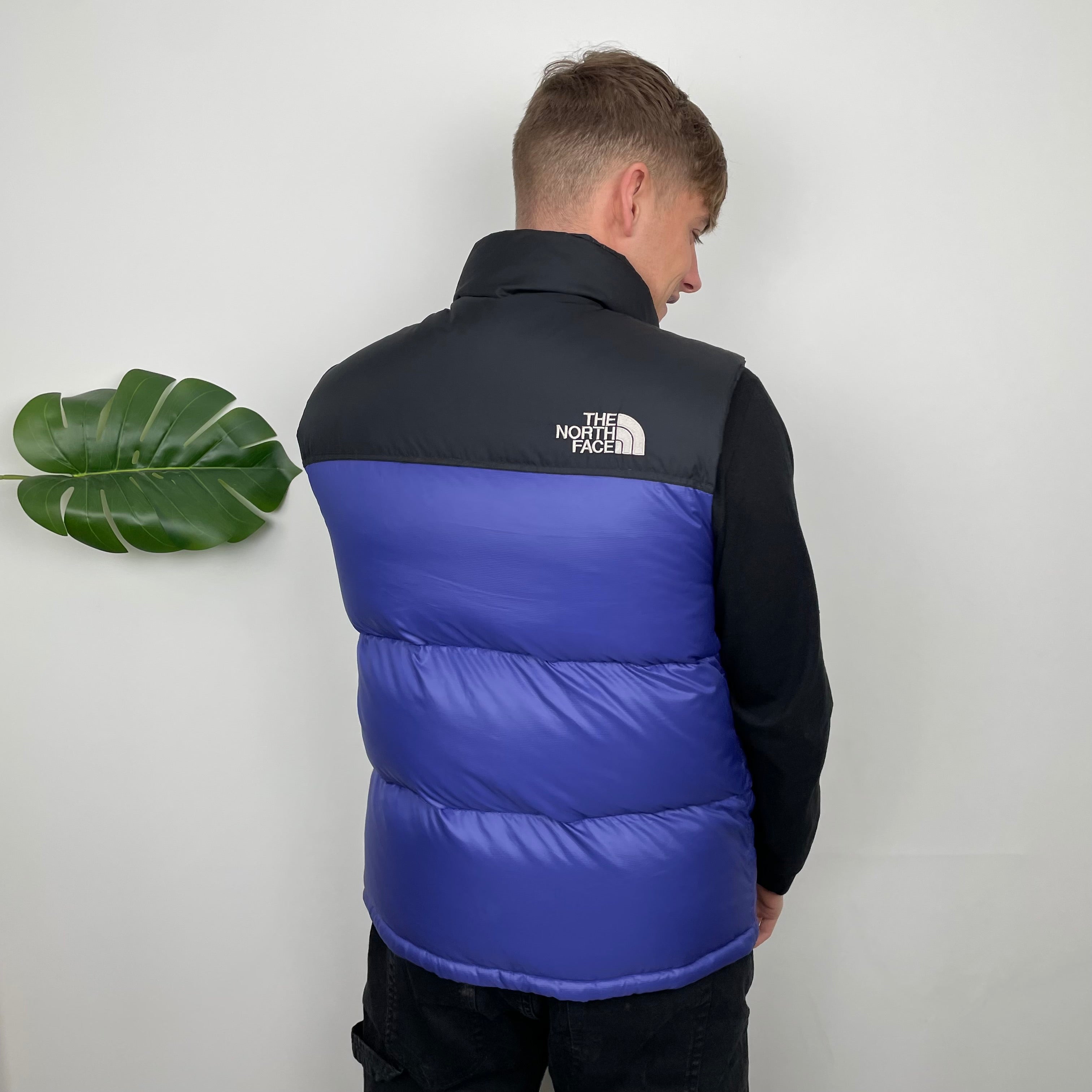 North Face RARE Blue Nuptse 700 Puffer Gilet (M)