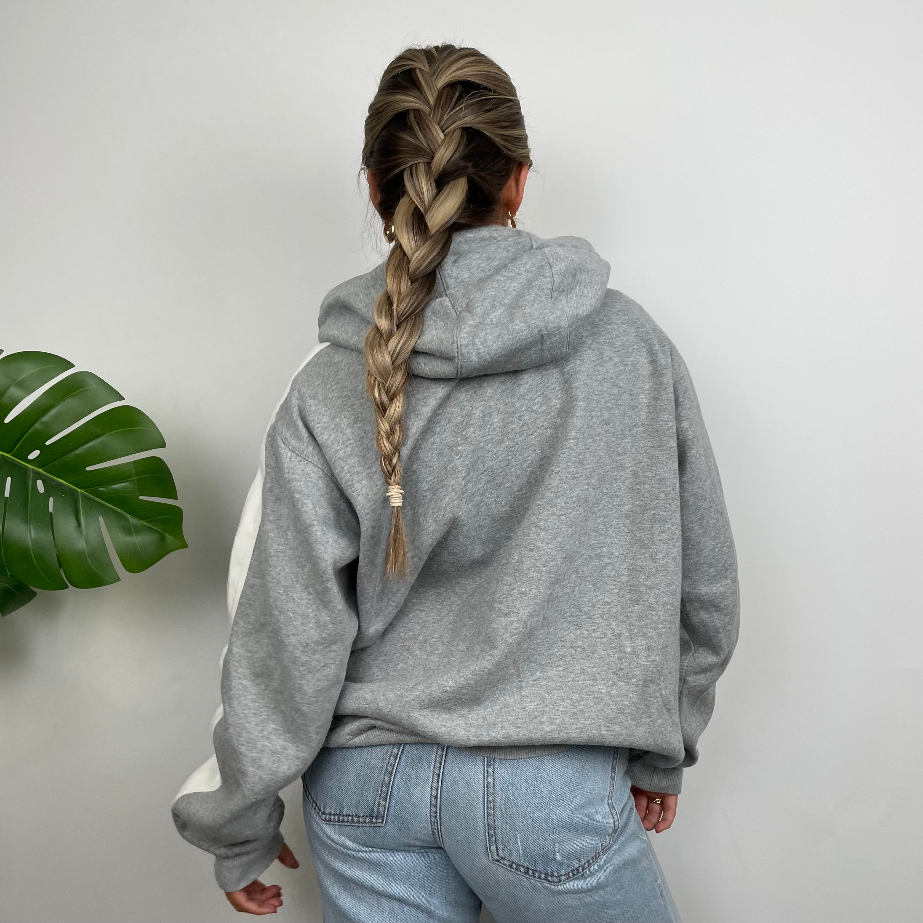 Nike Grey Embroidered Spell Out Hoodie (L)