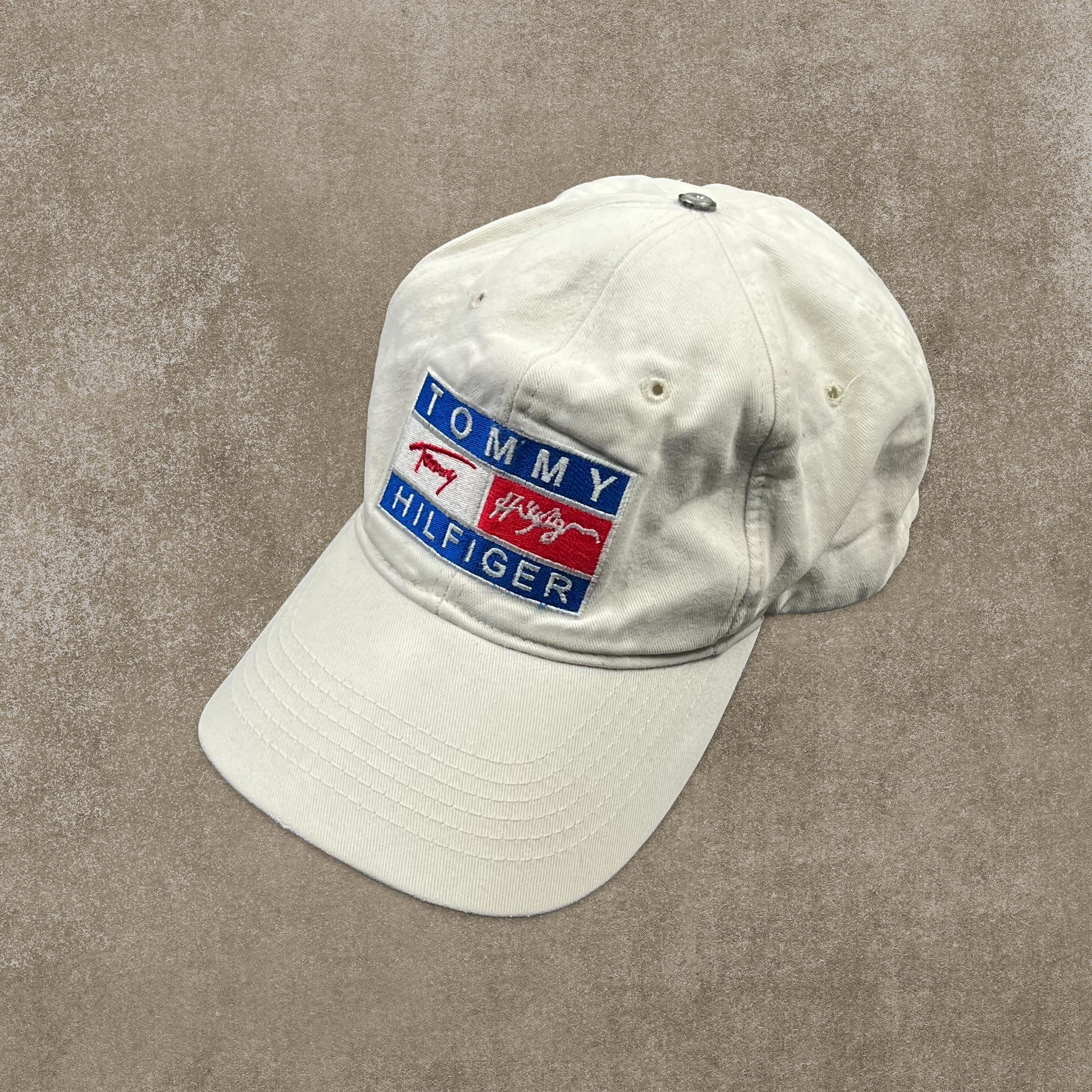 Tommy Hilfiger White Embroidered Spell Out Cap