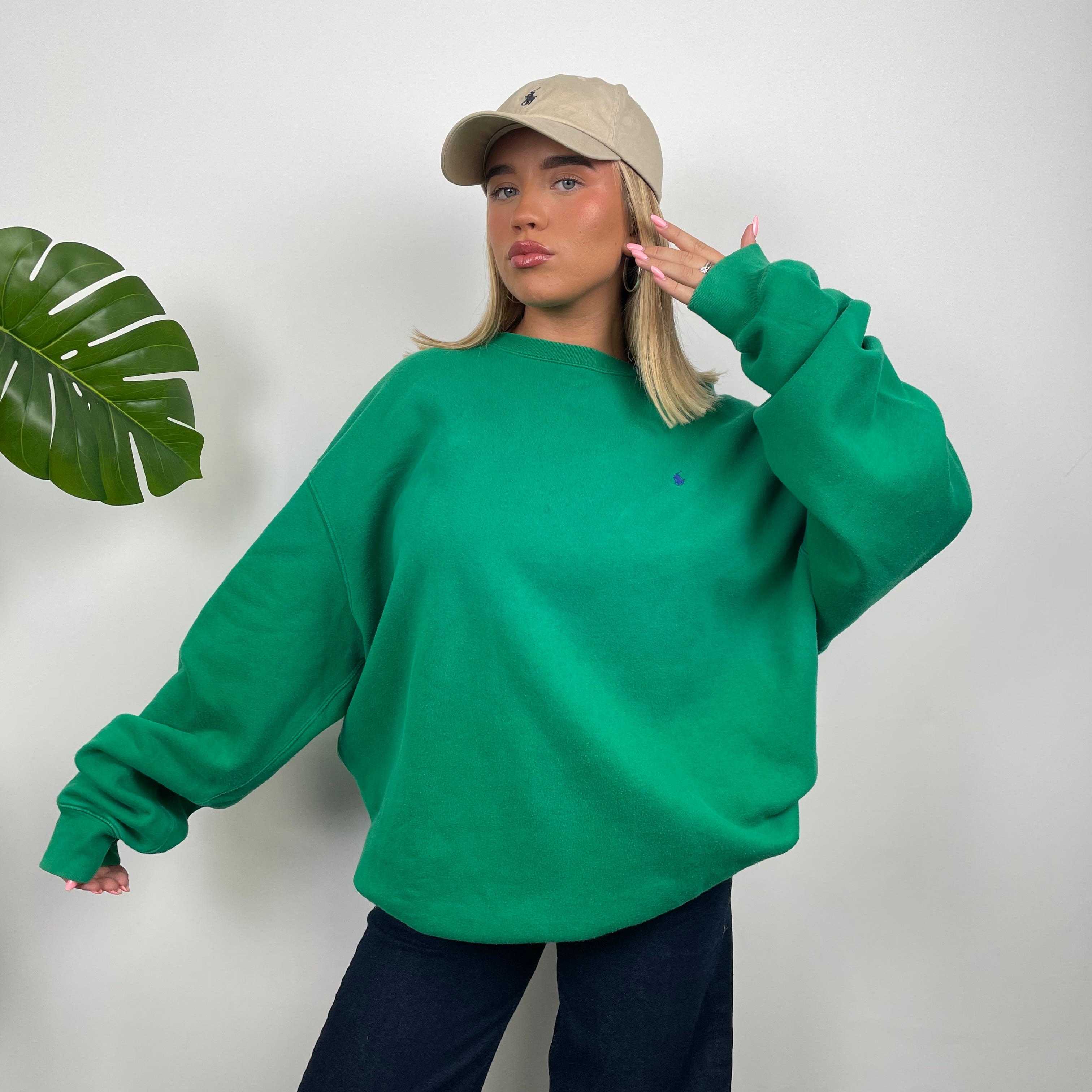 Polo Ralph Lauren Green Embroidered Logo Sweatshirt (XL)