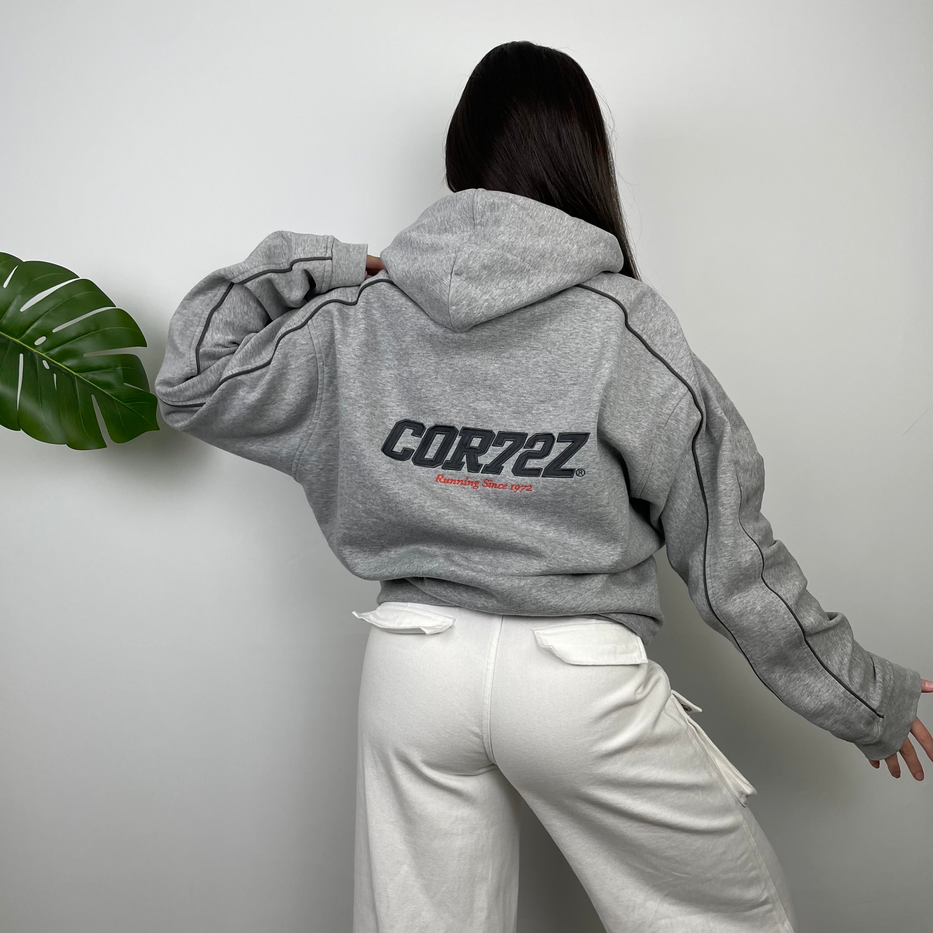 Nike Cortez Grey Embroidered Spell Out Hoodie (XL)