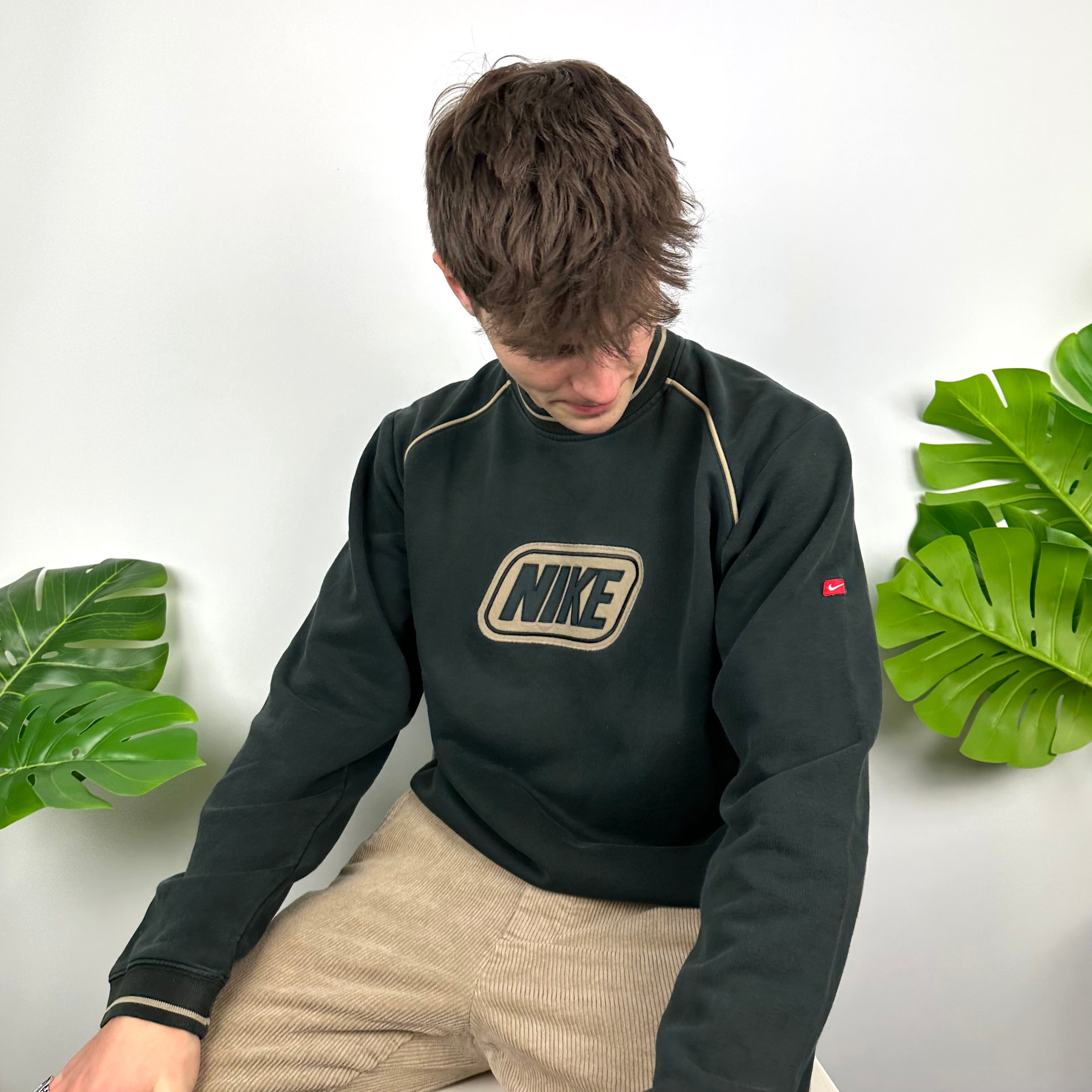 Nike Black Embroidered Spell Out Sweatshirt (M)