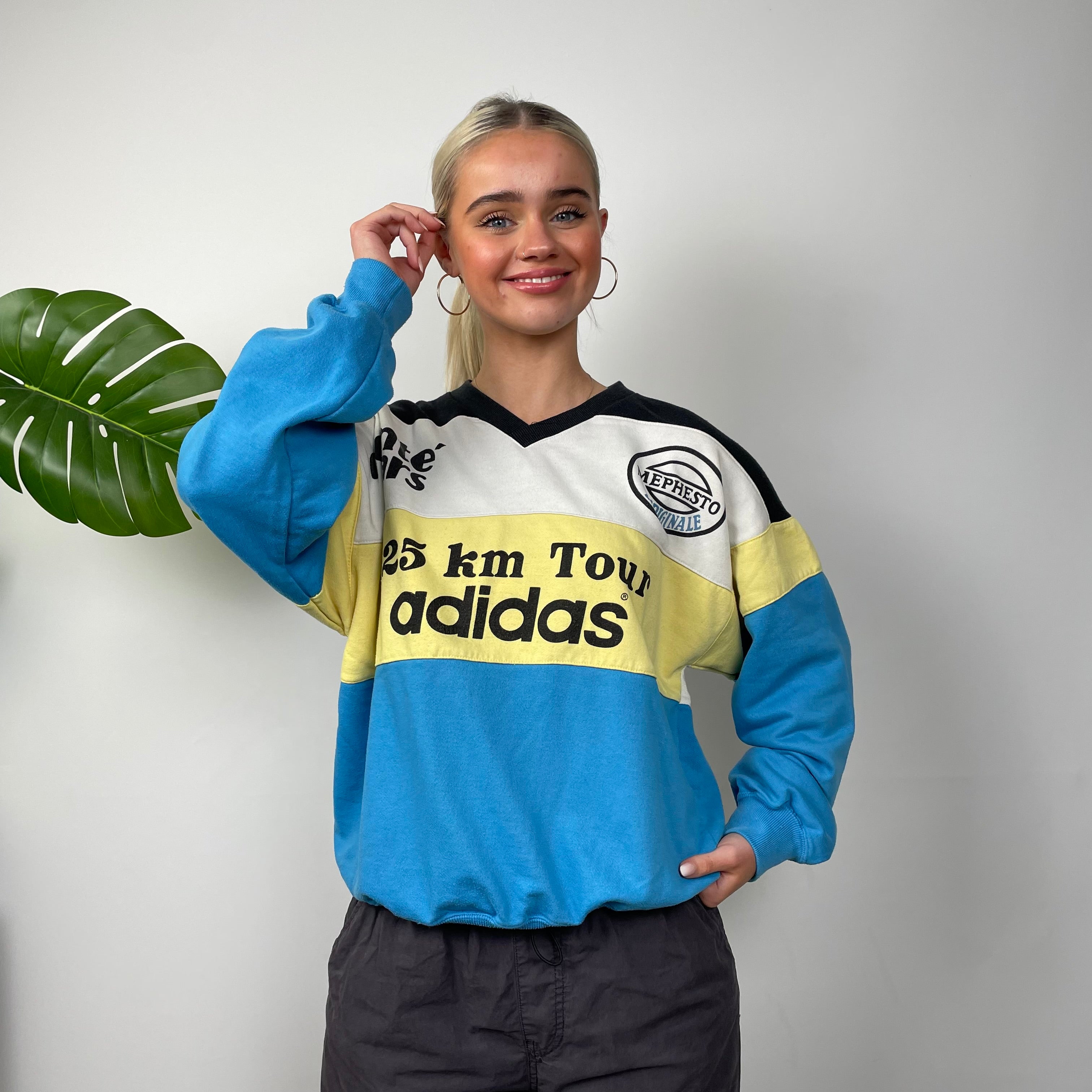 Adidas RARE Colour Block Spell Out Sweatshirt (M)