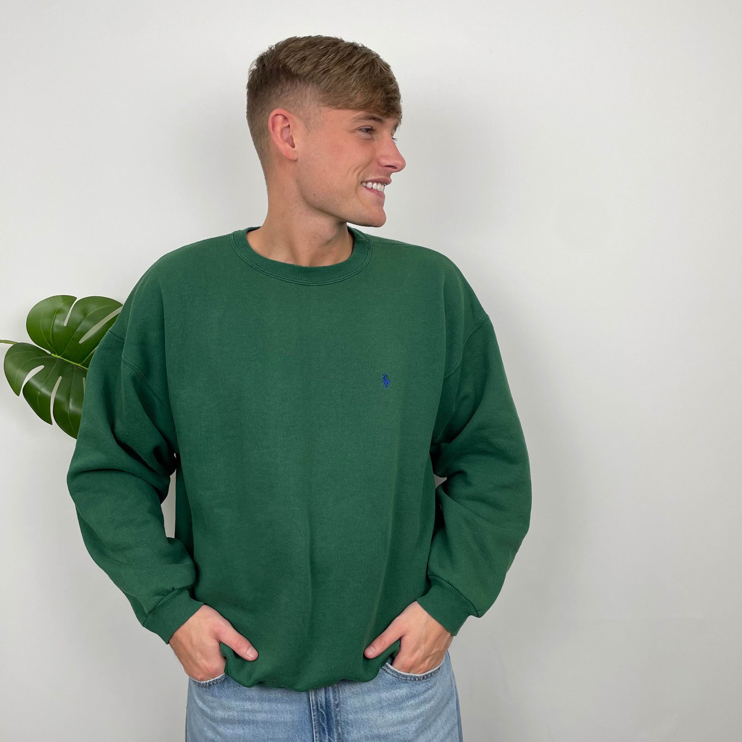 Polo Ralph Lauren Green Embroidered Logo Sweatshirt (L)