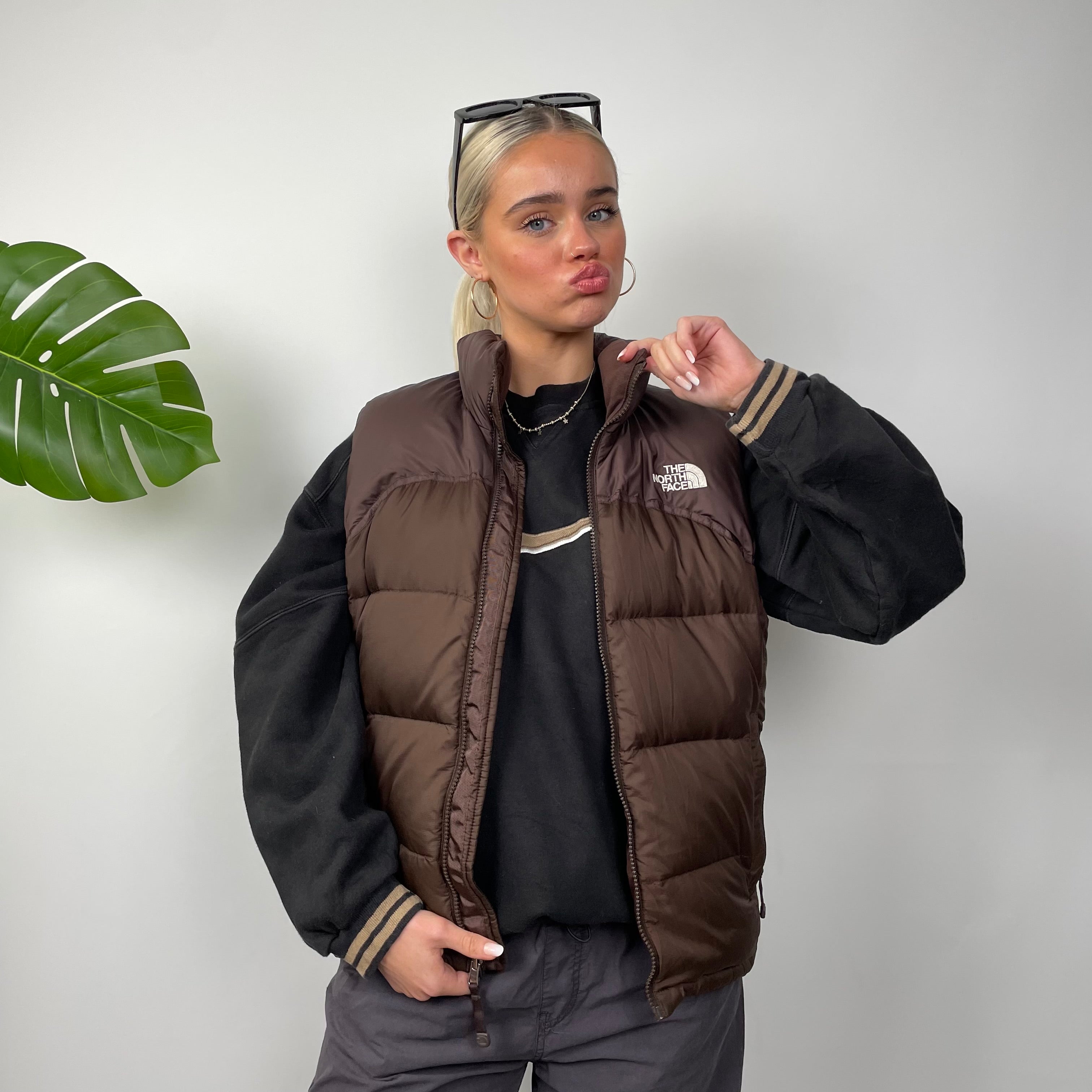 The North Face RARE Brown Nuptse 700 Puffer Gilet (S)