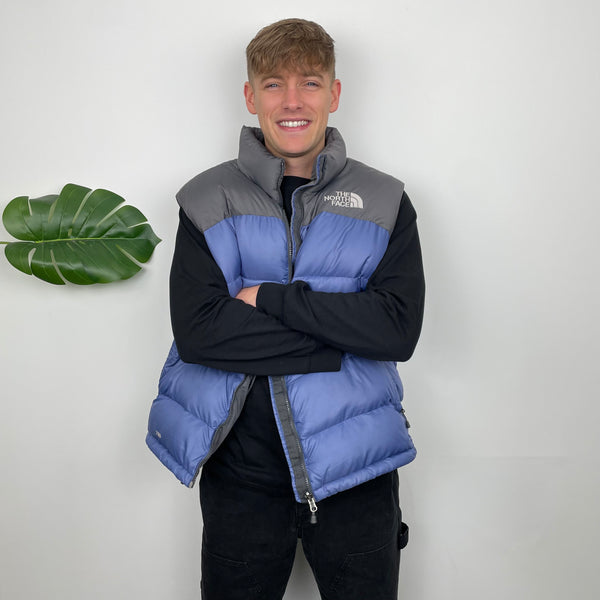 North Face RARE Blue Nuptse 700 Puffer Gilet (XL)