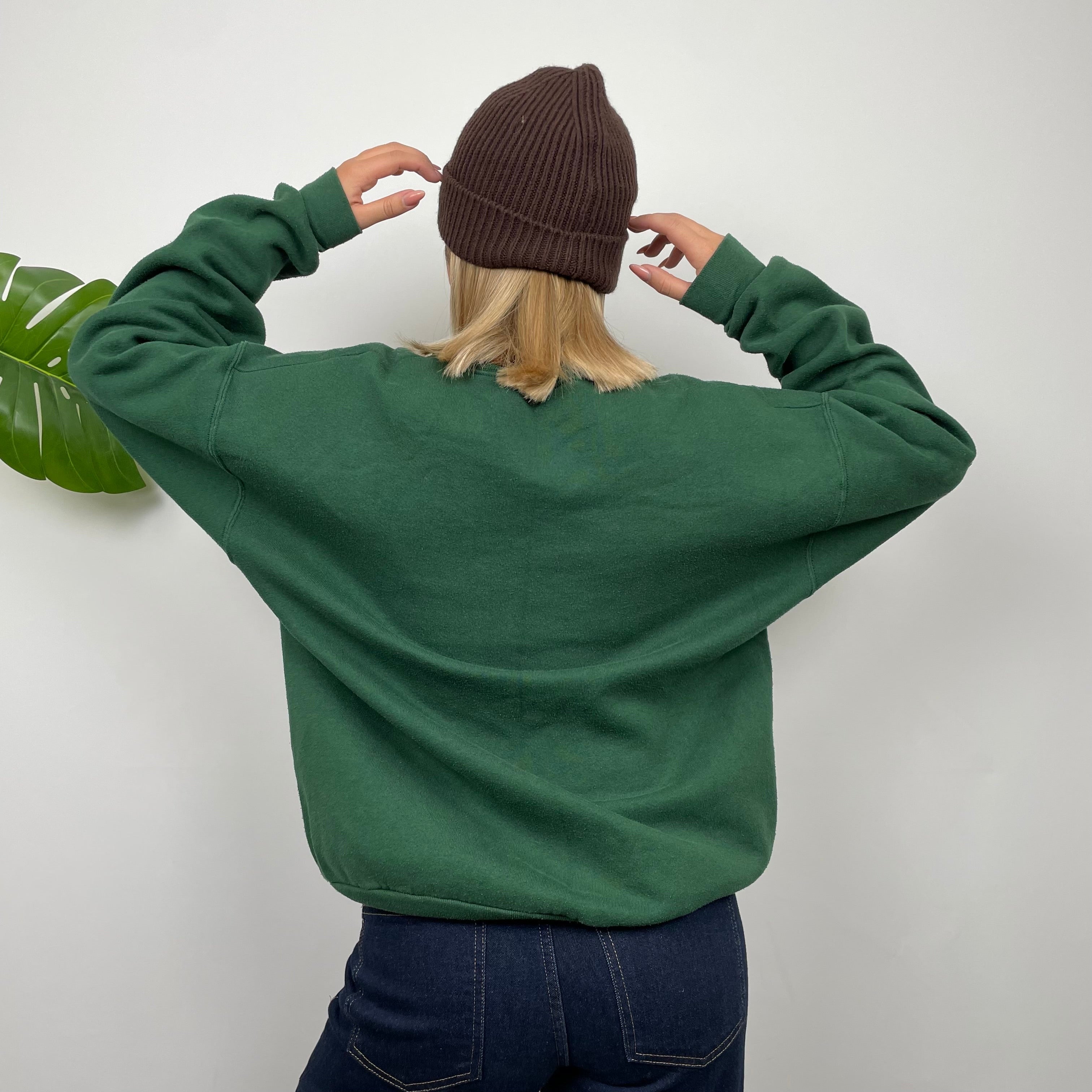 Timberland Green Embroidered Spell Out Sweatshirt (M)