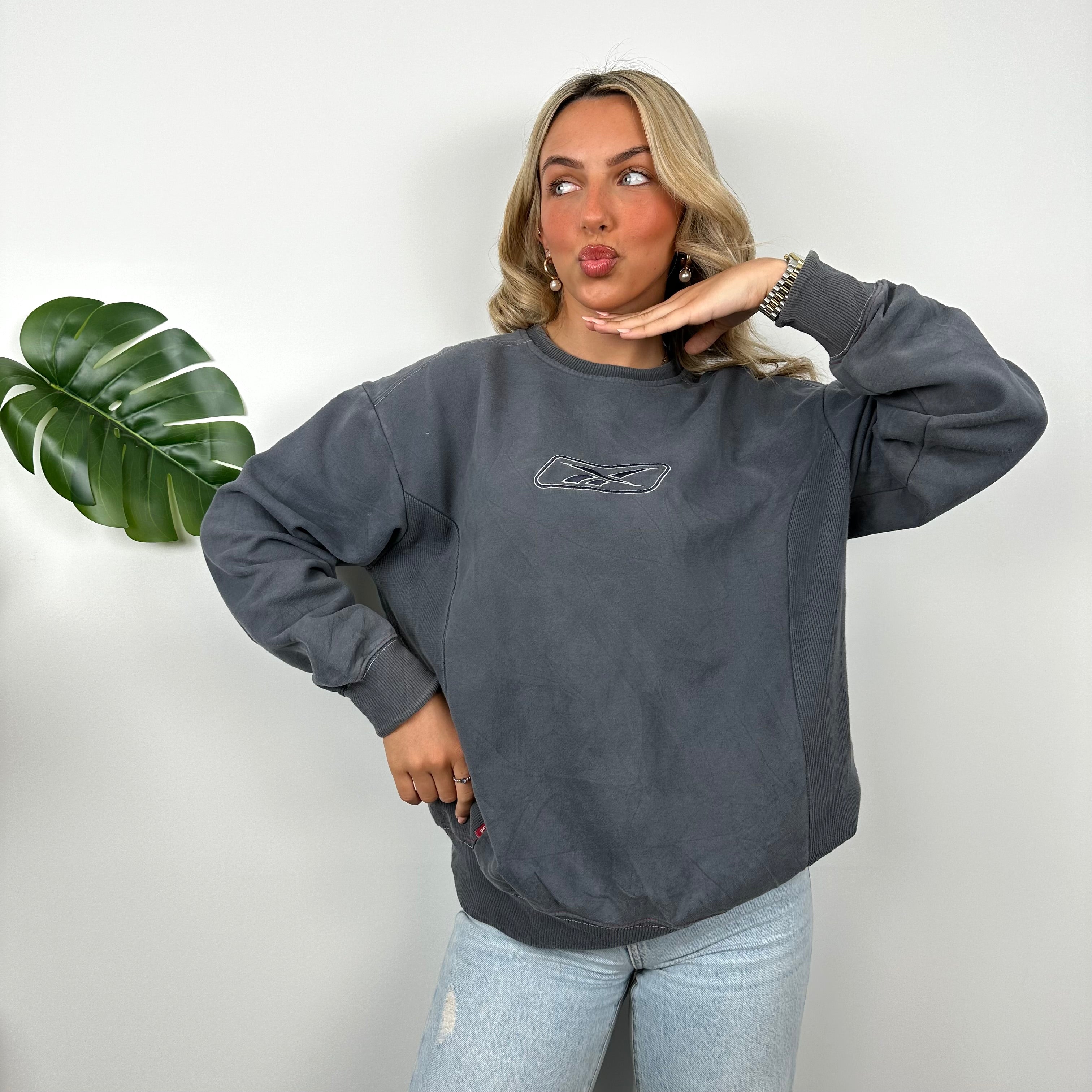 Reebok Grey Embroidered Logo Sweatshirt (M)