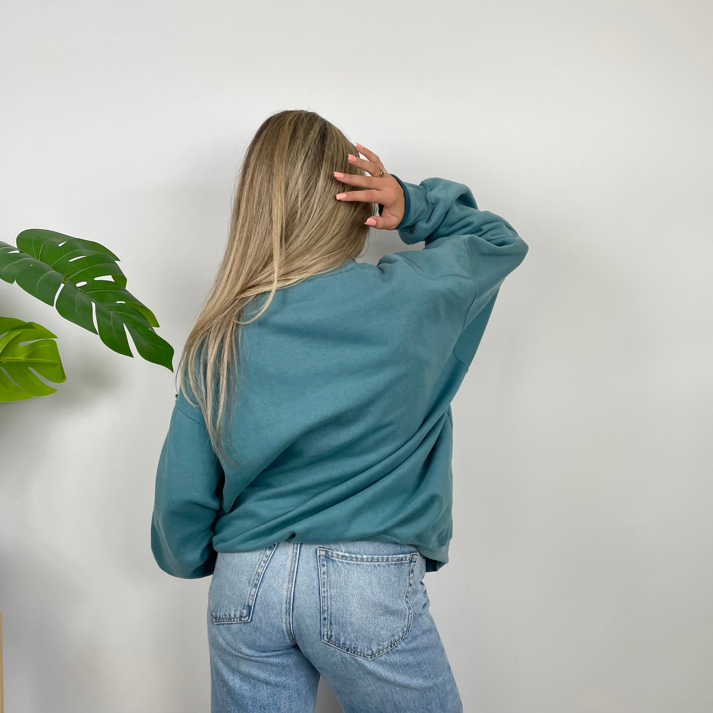 Nike Green Embroidered Swoosh Sweatshirt (XL)
