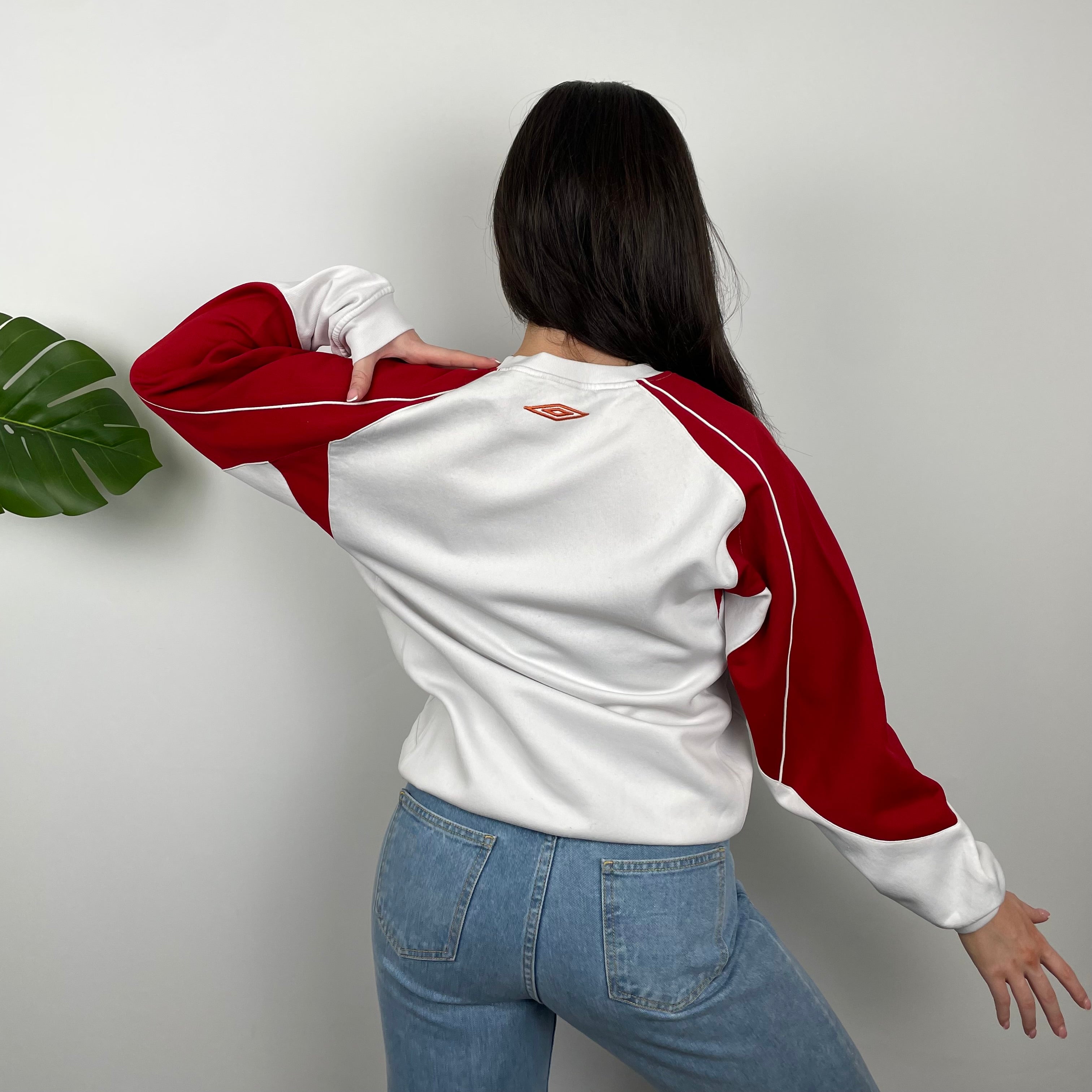 Umbro White Embroidered Spell Out Sweatshirt (L)