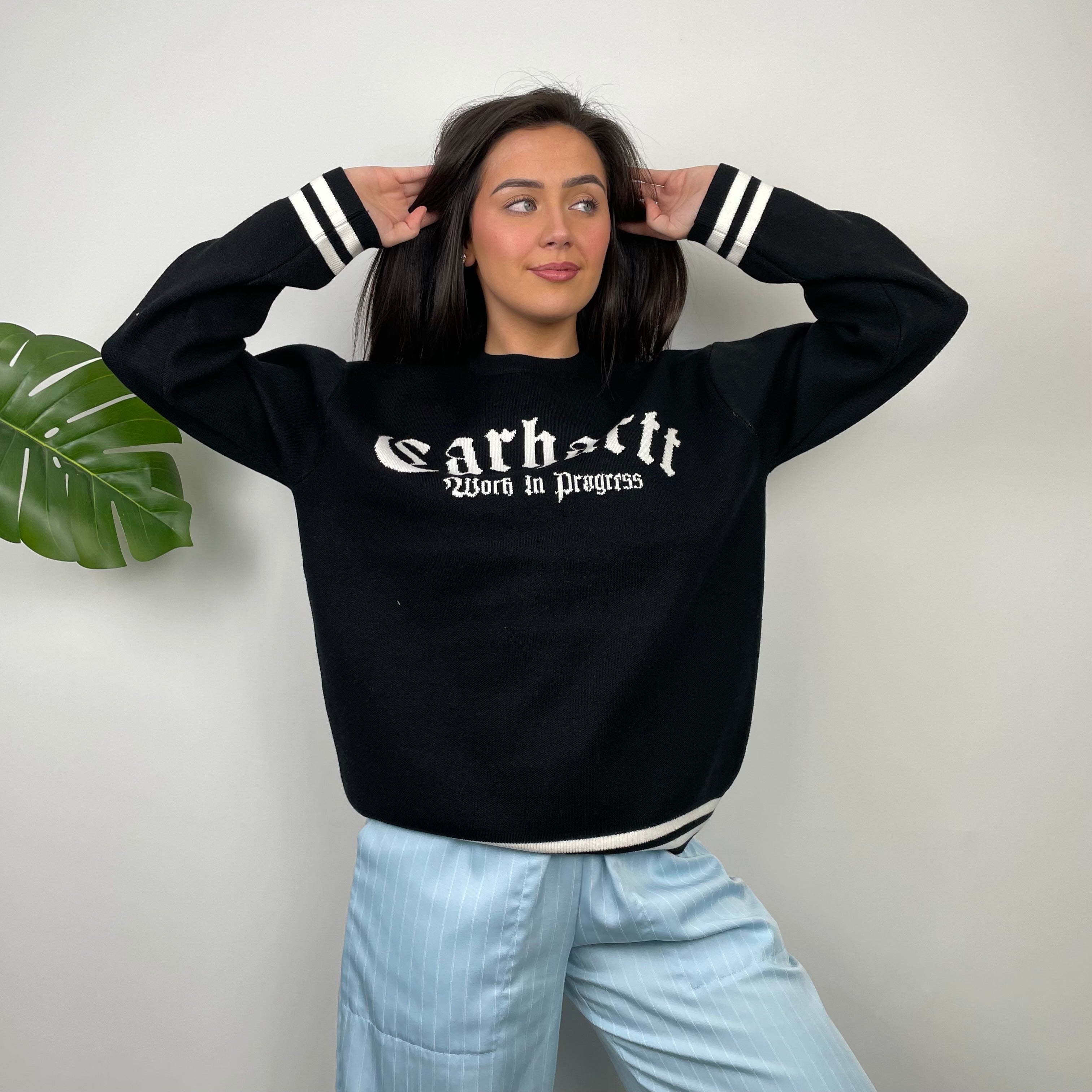 Carhartt RARE Black Embroidered Sweater (M)