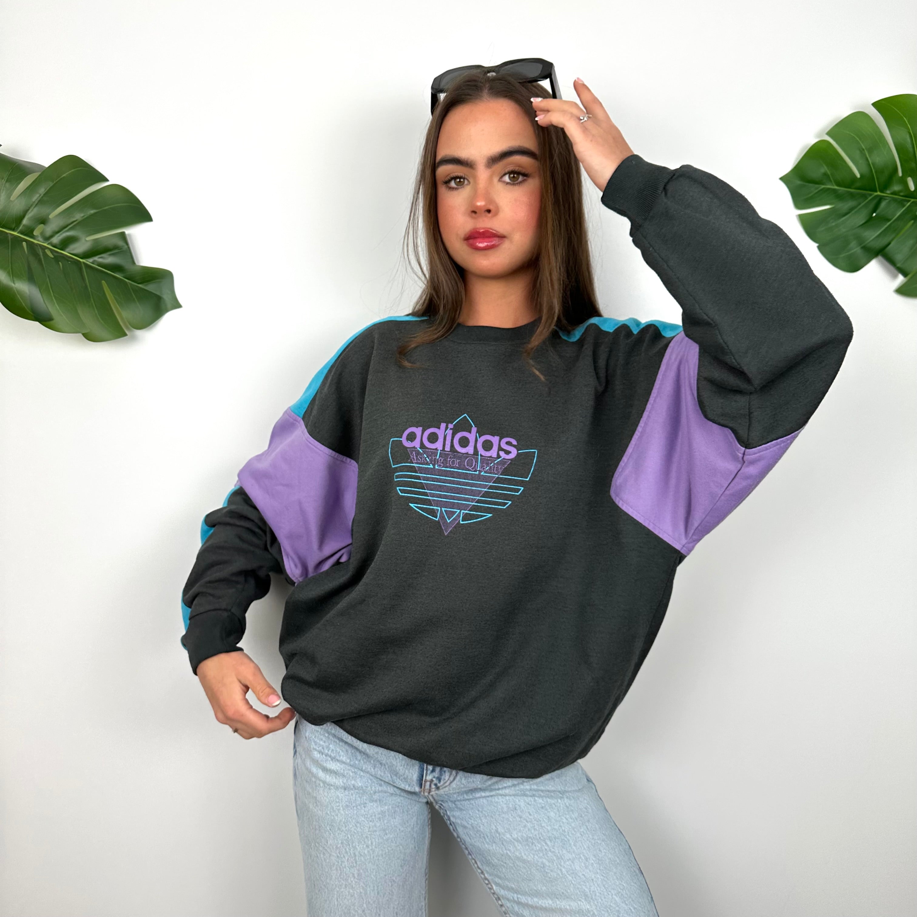 Adidas Black Spell Out Sweatshirt (M)