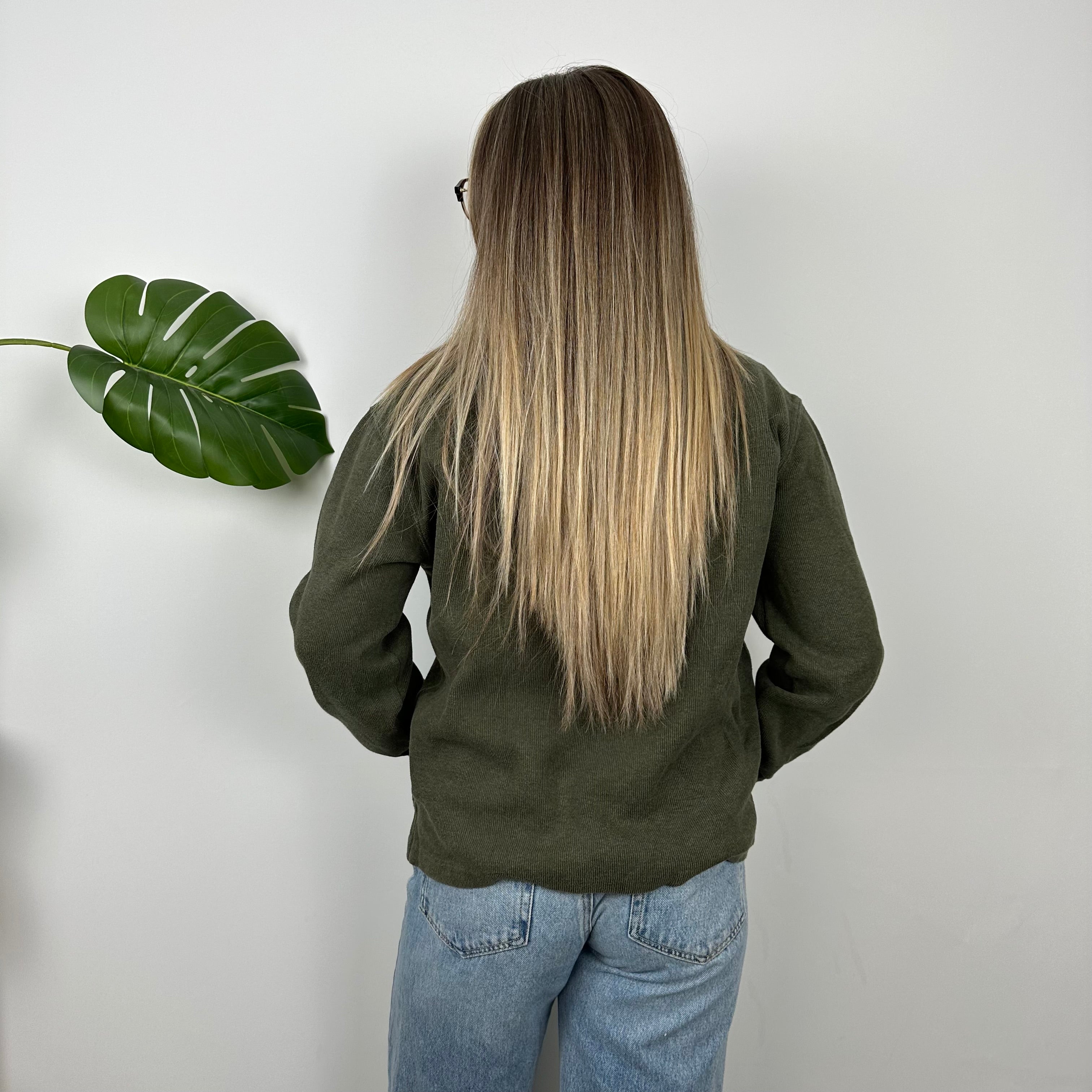 Polo Ralph Lauren Green Embroidered Logo Quarter Zip Sweatshirt (S)