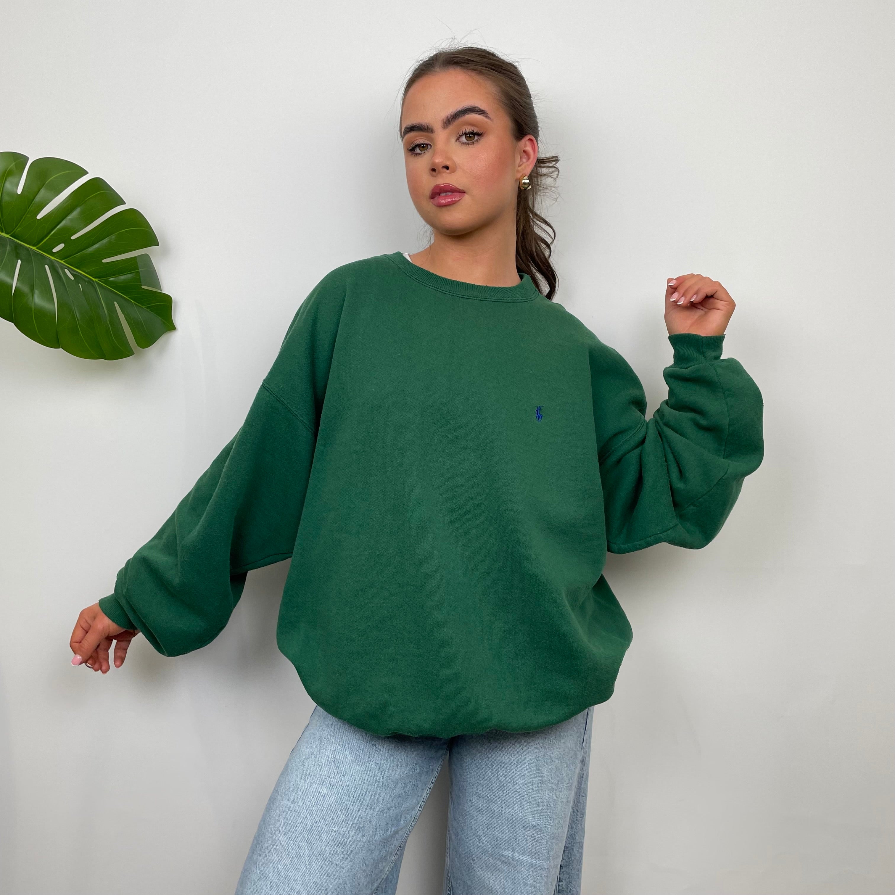 Polo Ralph Lauren Green Embroidered Logo Sweatshirt (L)