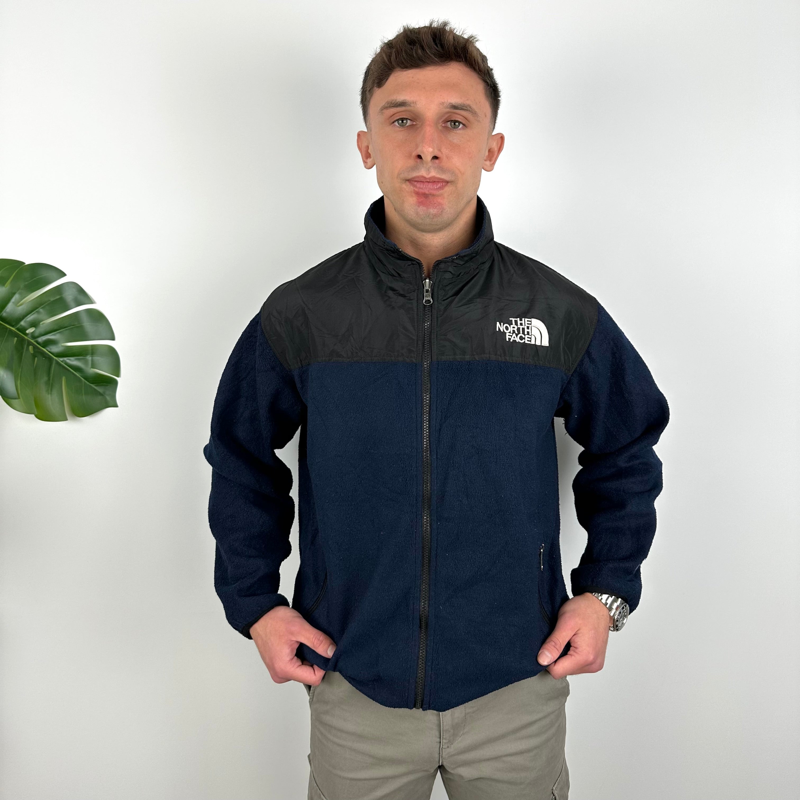 The North Face Navy Denali Teddy Bear Fleece Zip Up Jacket (L)