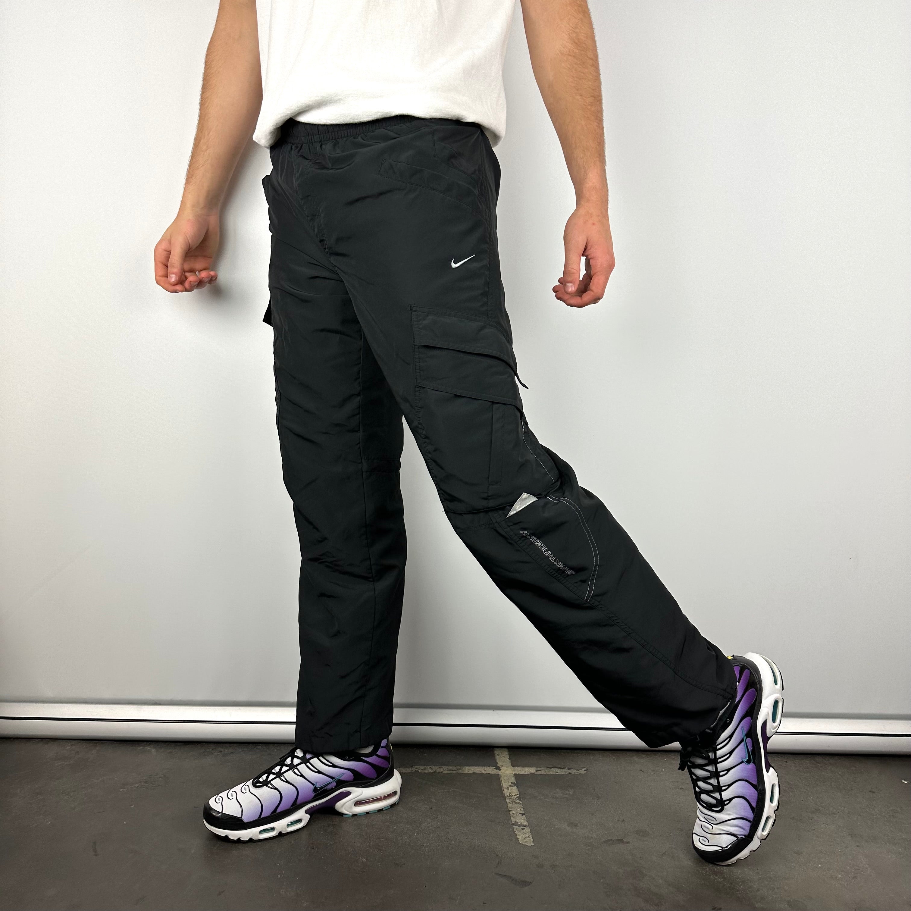 Nike Air Max Black Spell Out Track Pants (M)