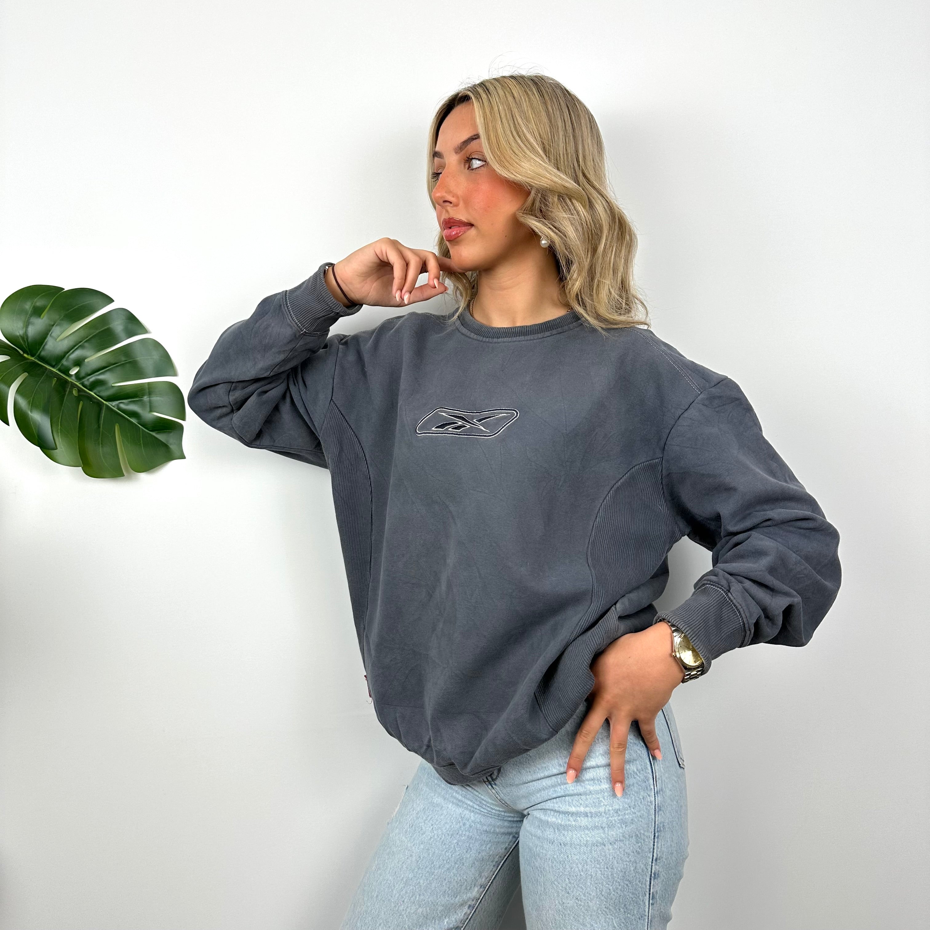 Reebok Grey Embroidered Logo Sweatshirt (M)