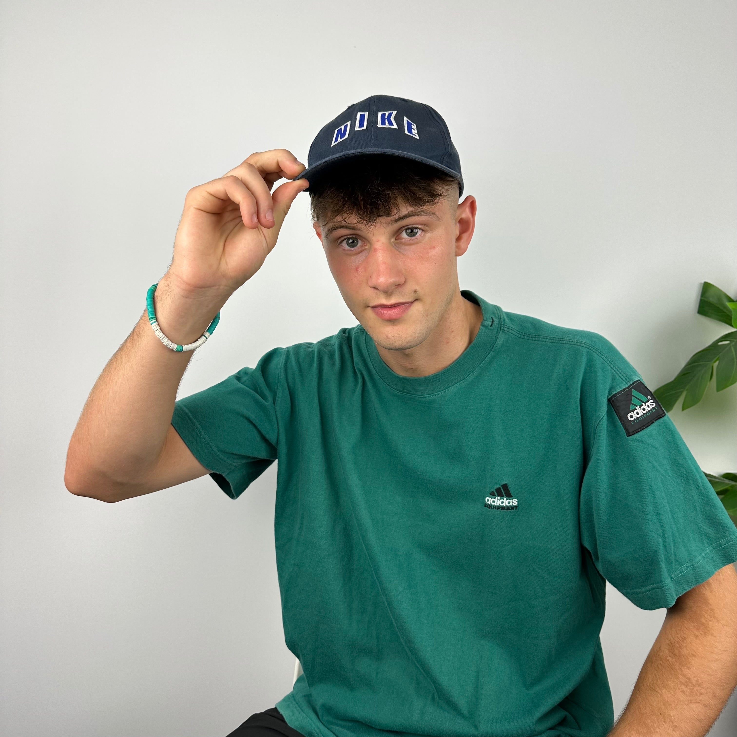 Nike RARE Navy Embroidered Spell Out Cap