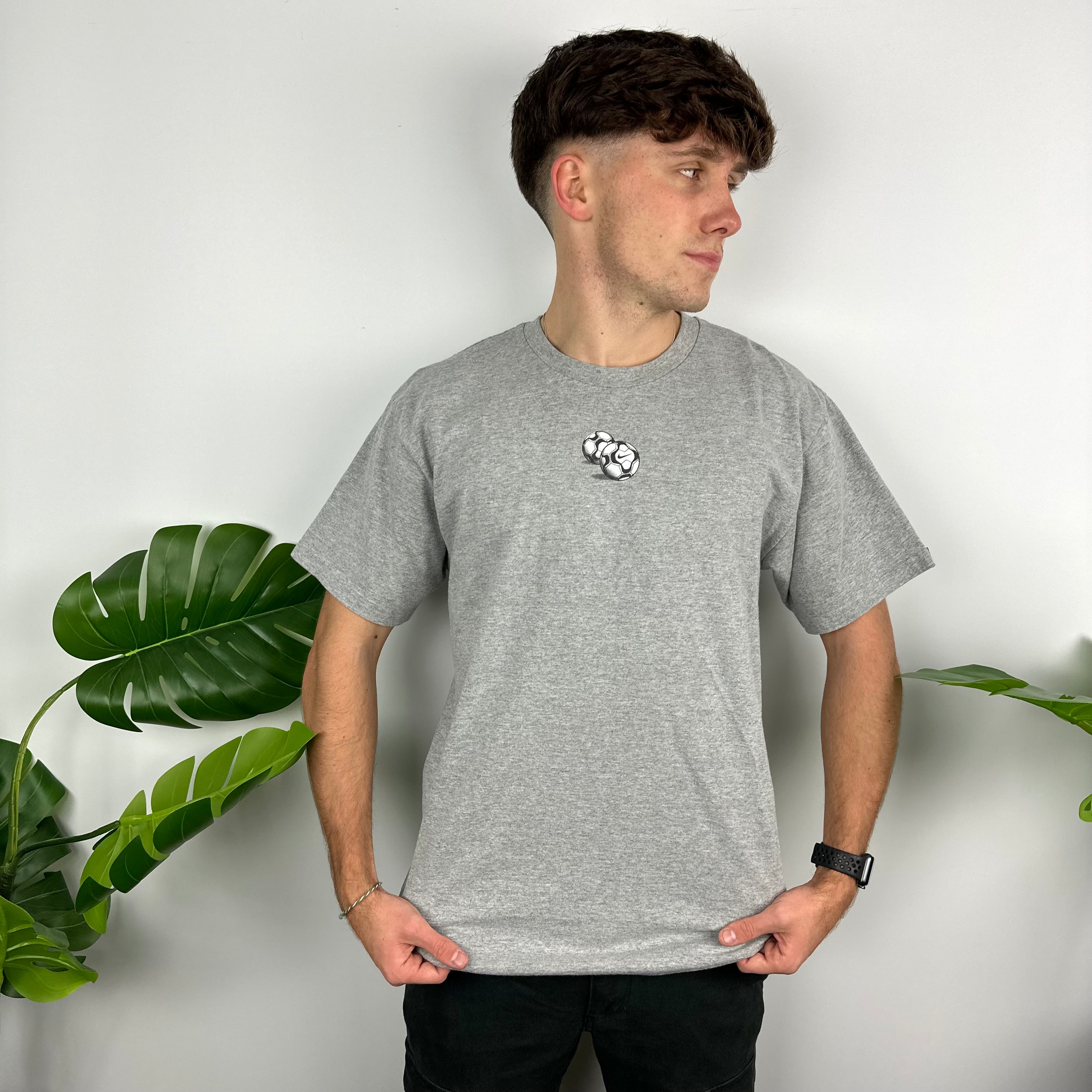 Nike Grey Swoosh T Shirt (M)