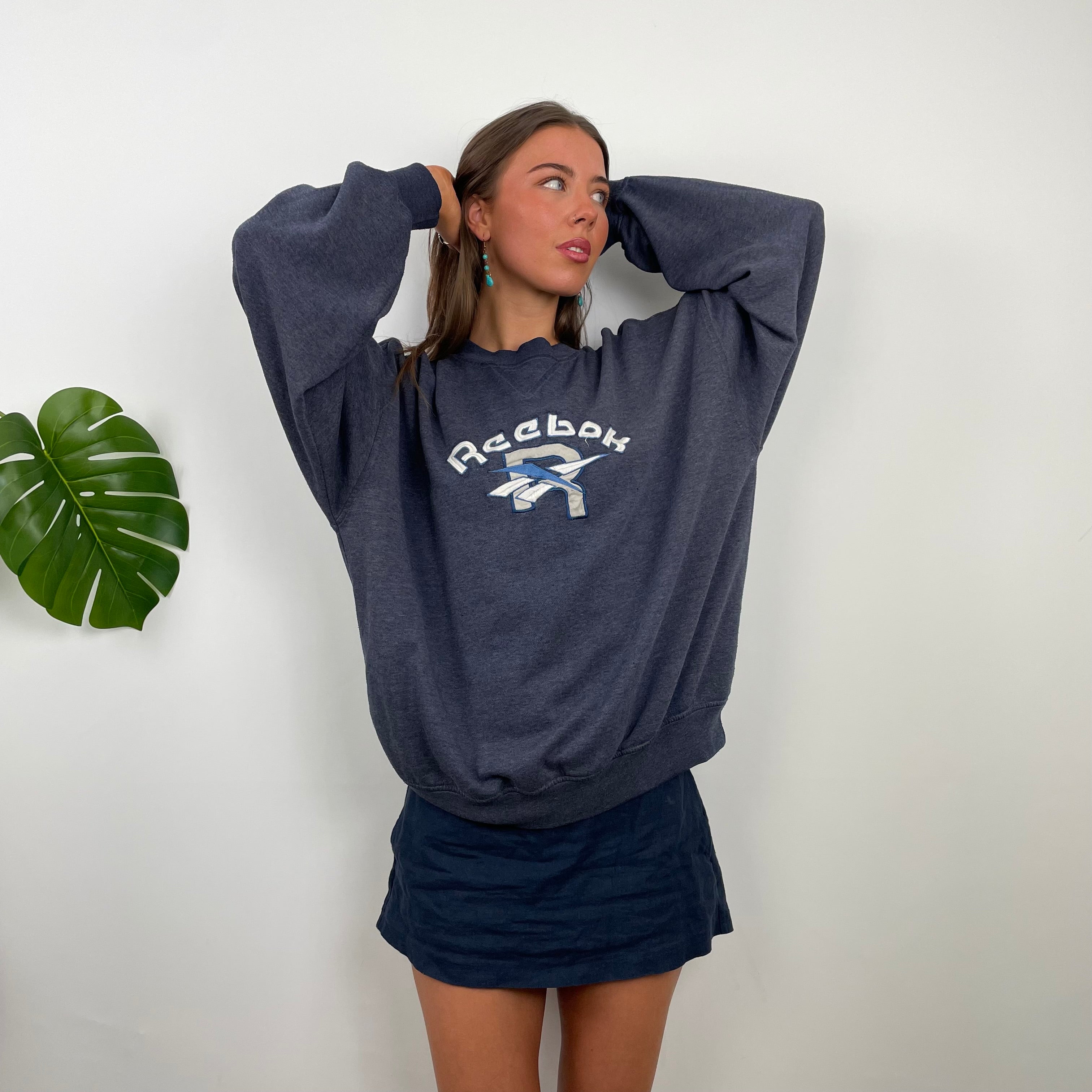 Reebok Grey Embroidered Logo Sweatshirt (L)