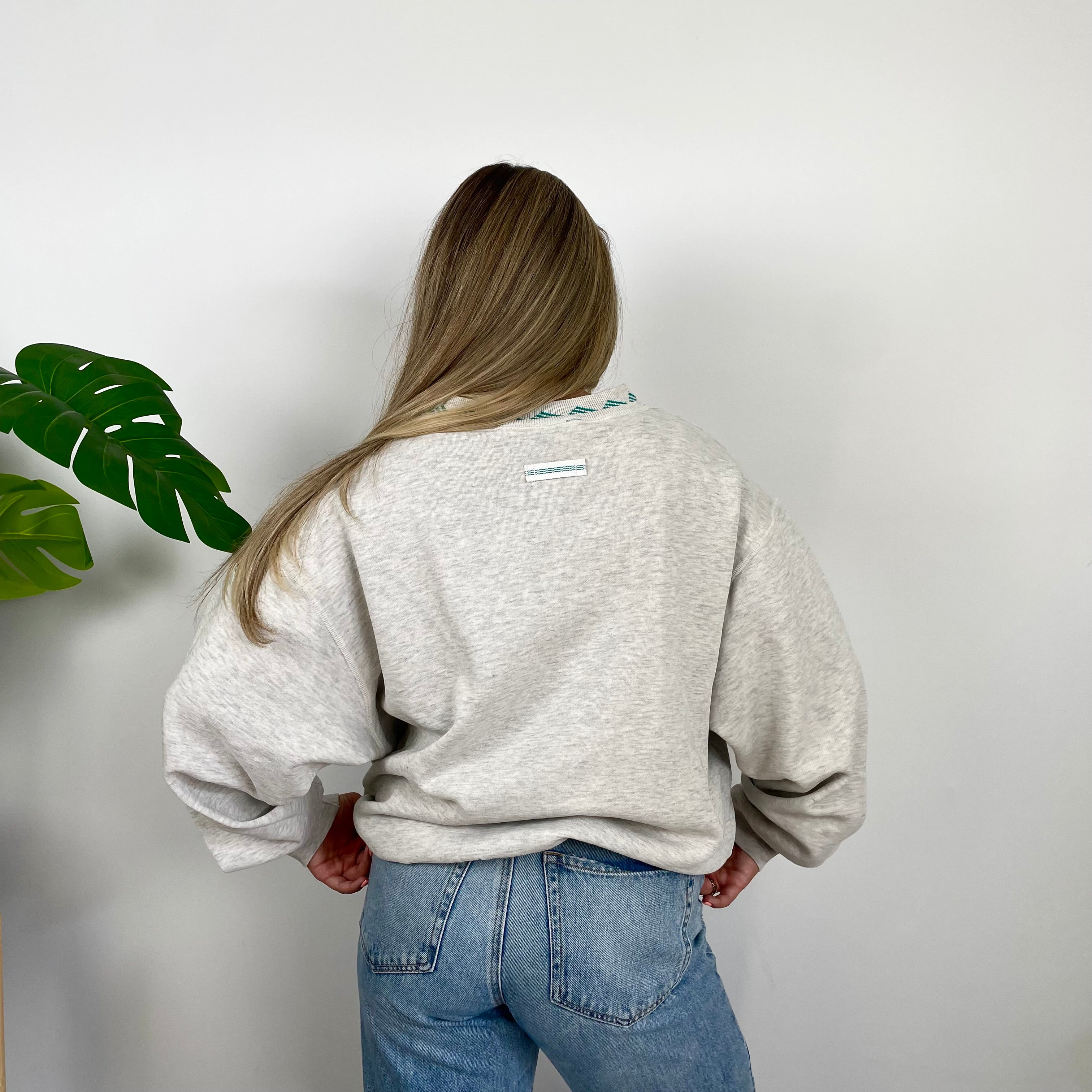 Adidas Equipment Grey Embroidered Spell Out Sweatshirt (M)