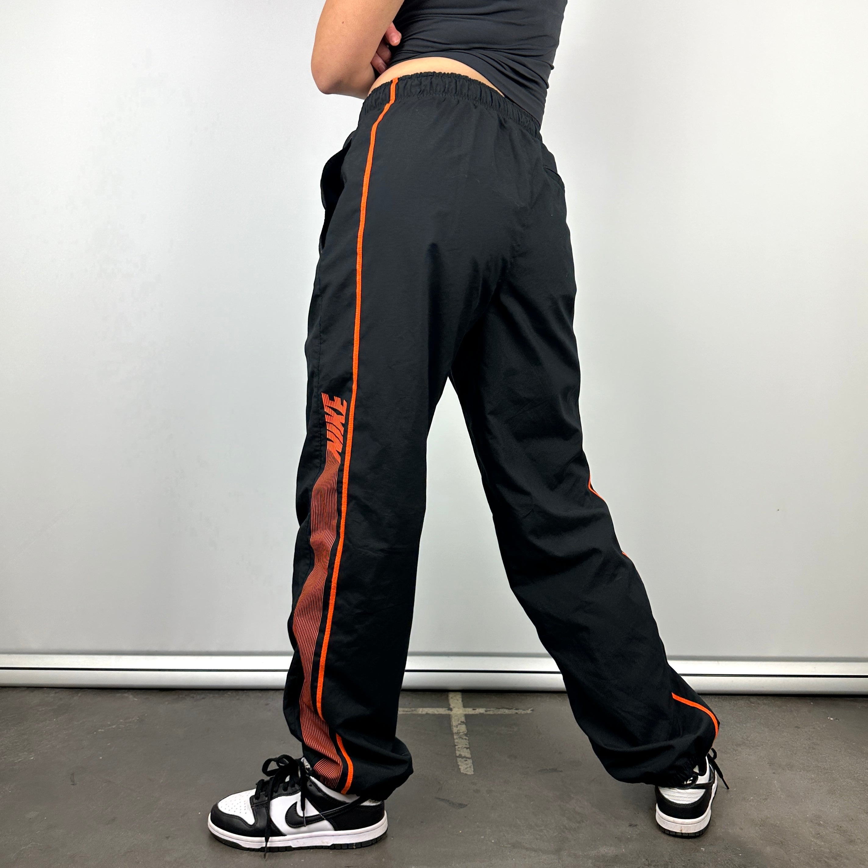 Nike Black Embroidered Swoosh Track Pants (S)