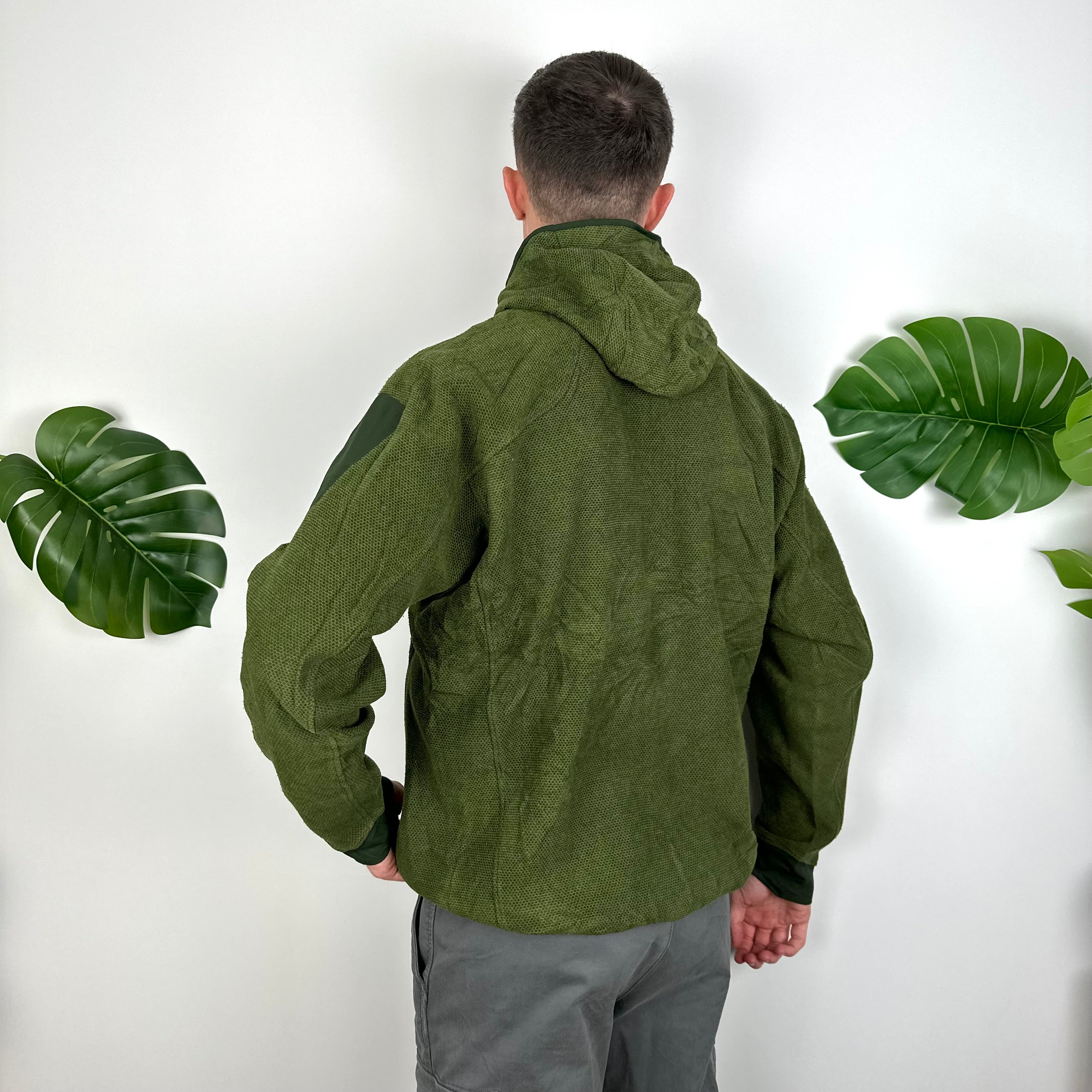 Arcteryx Green Embroidered Spell Out Fleece Zip Up Jacket (L)