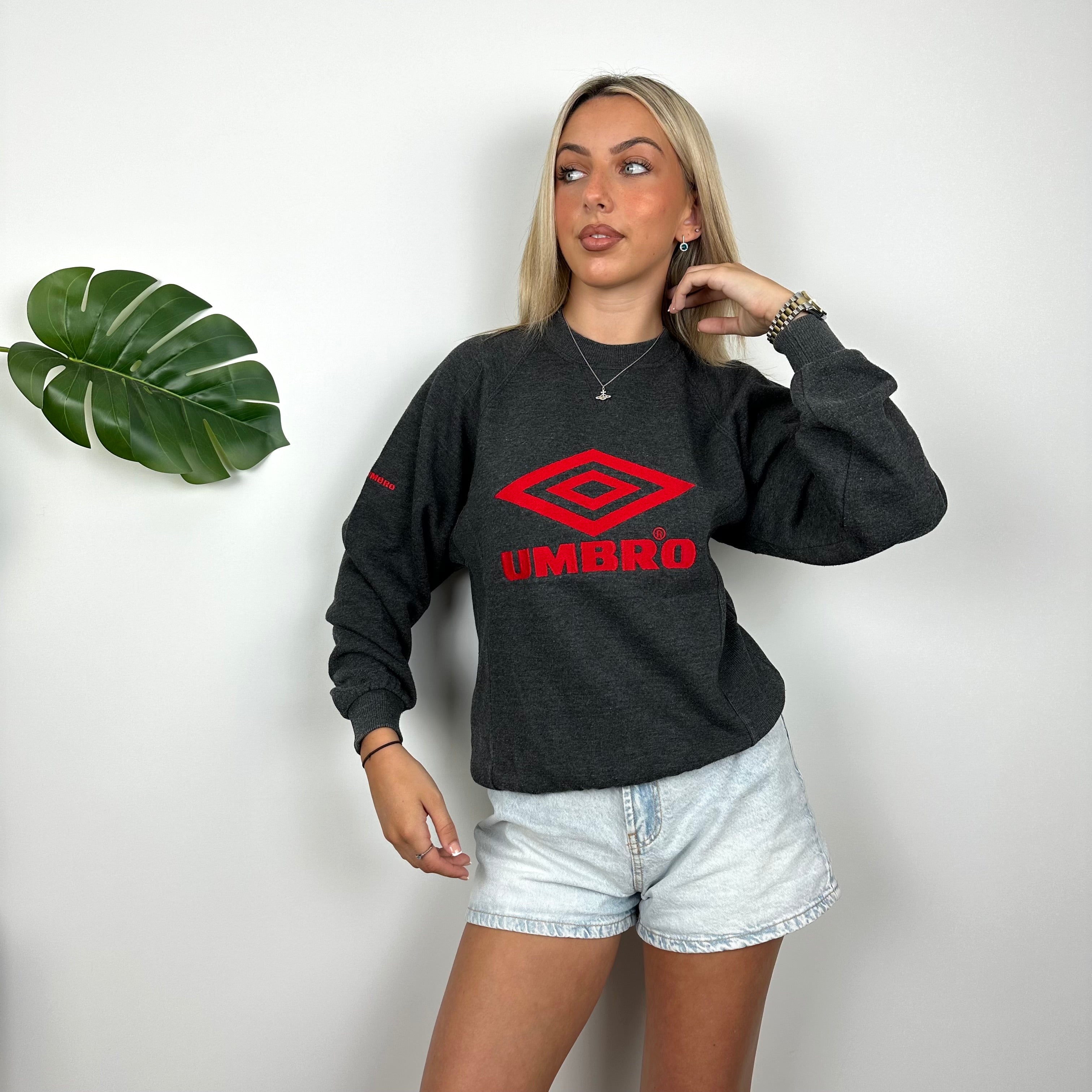 Umbro Navy Embroidered Spell Out Sweatshirt (M)