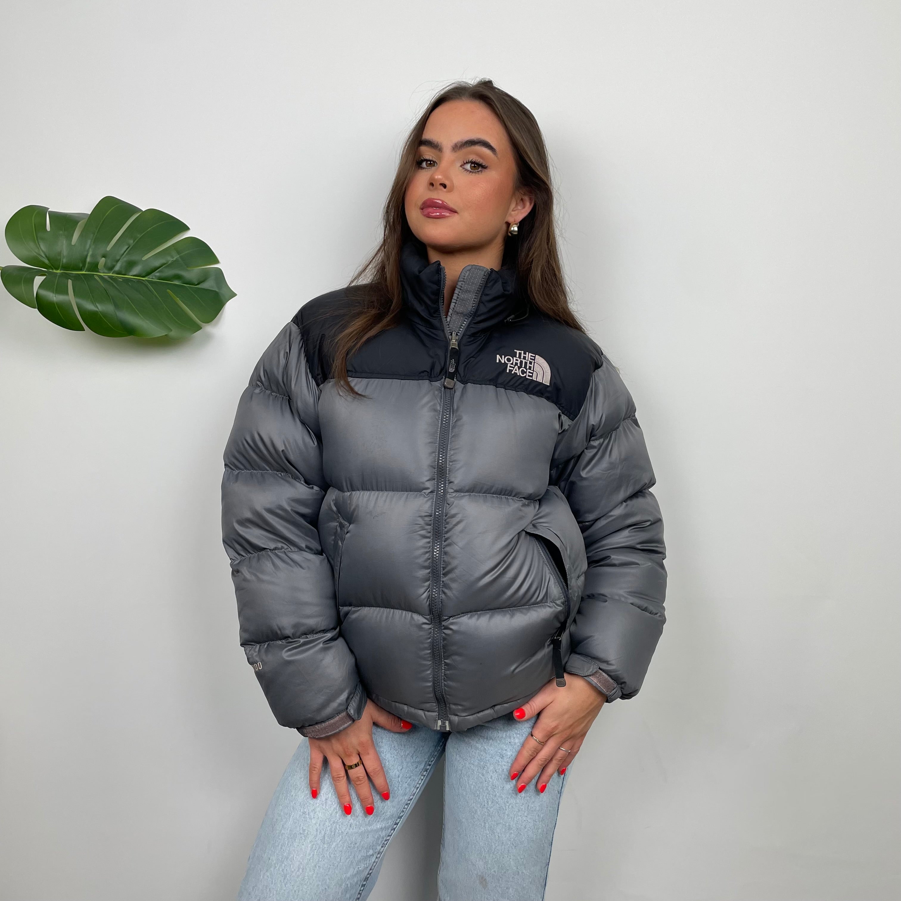 North Face Grey Puffer Jacket (XS)