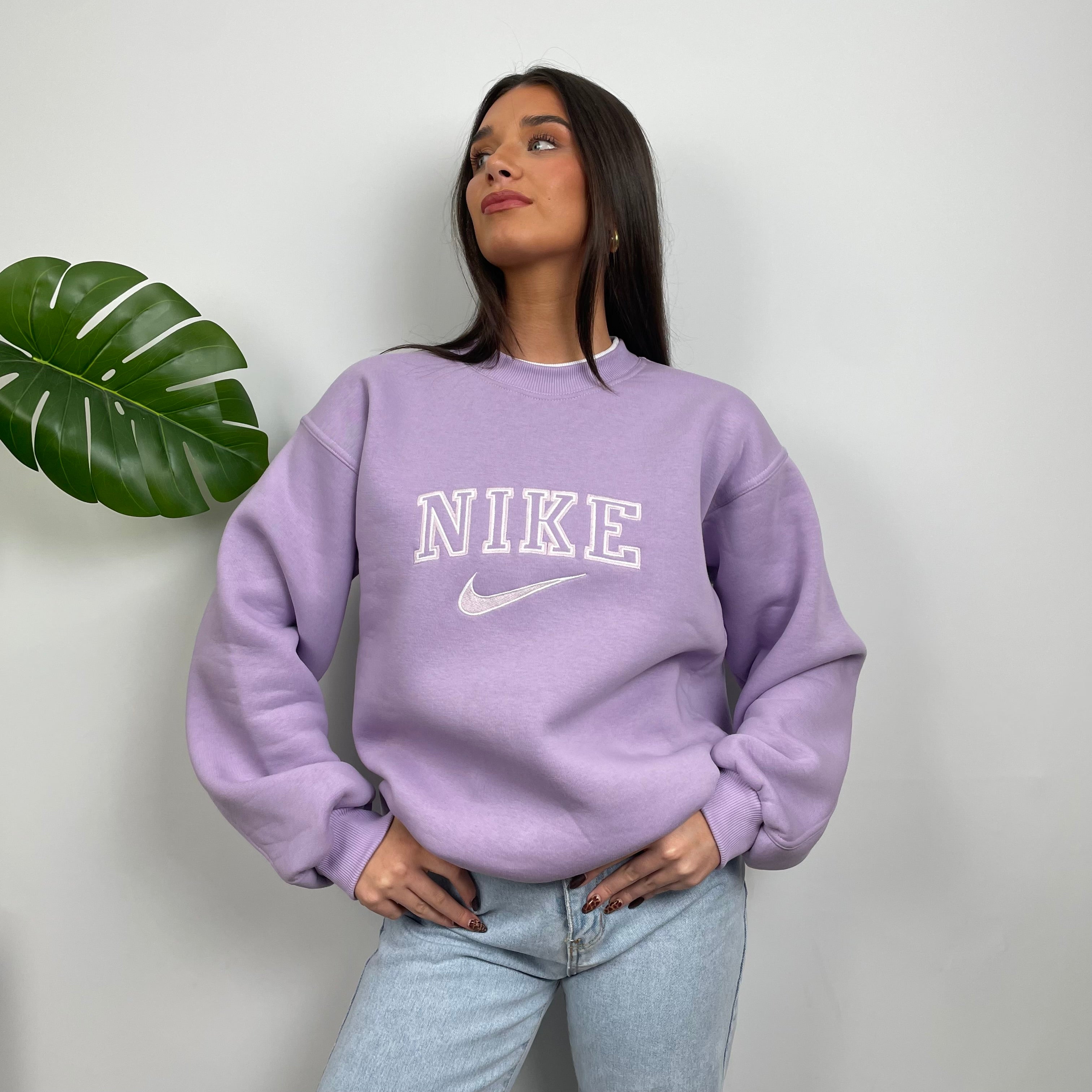 Nike Lilac Embroidered Spell Out Sweatshirt (M)