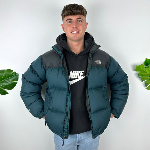 The North Face RARE Turquoise Nuptse 700 Puffer Jacket (L)