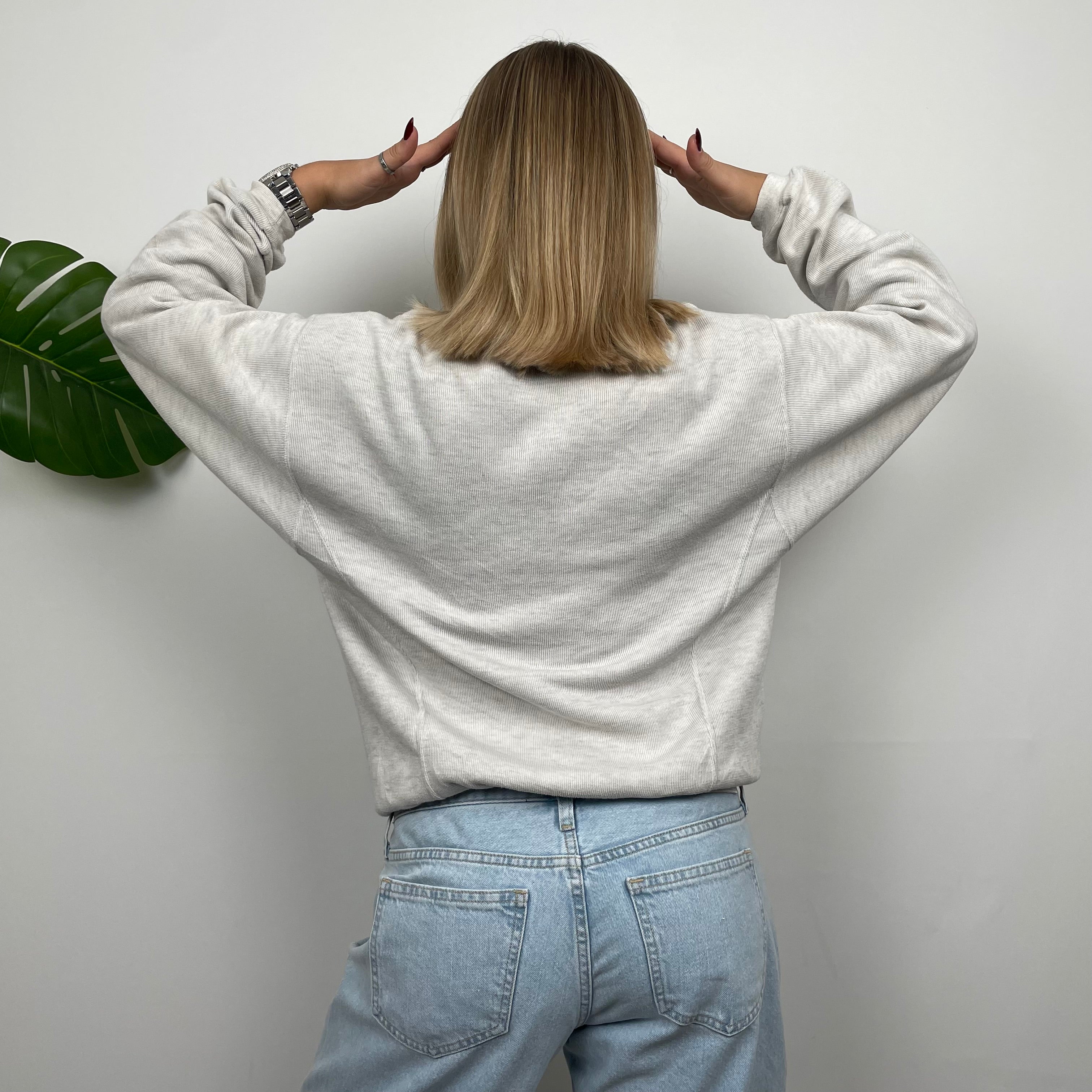 Adidas Training RARE Grey Embroidered Spell Out Sweatshirt (XS)